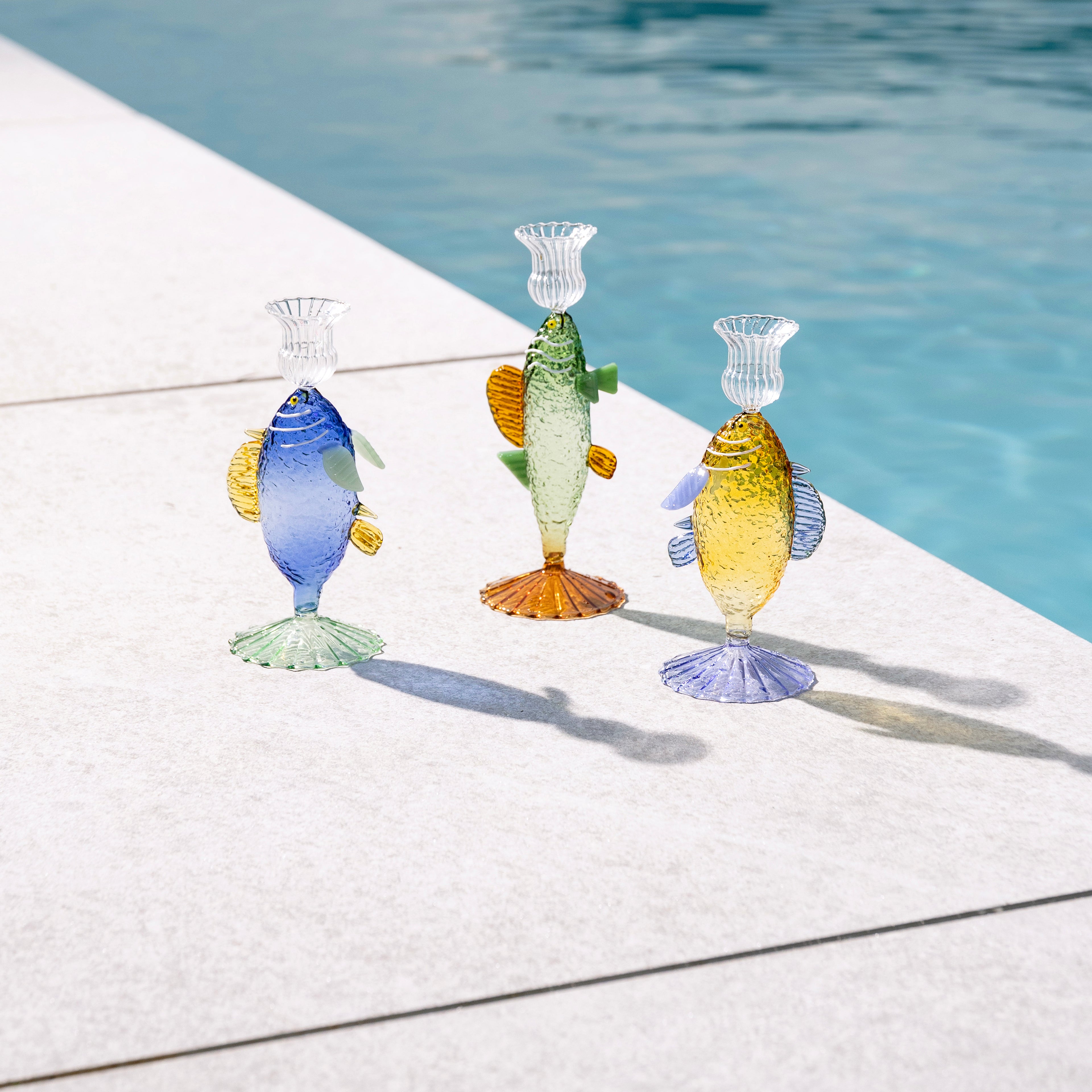 Vis Kaarsenhouder Groen