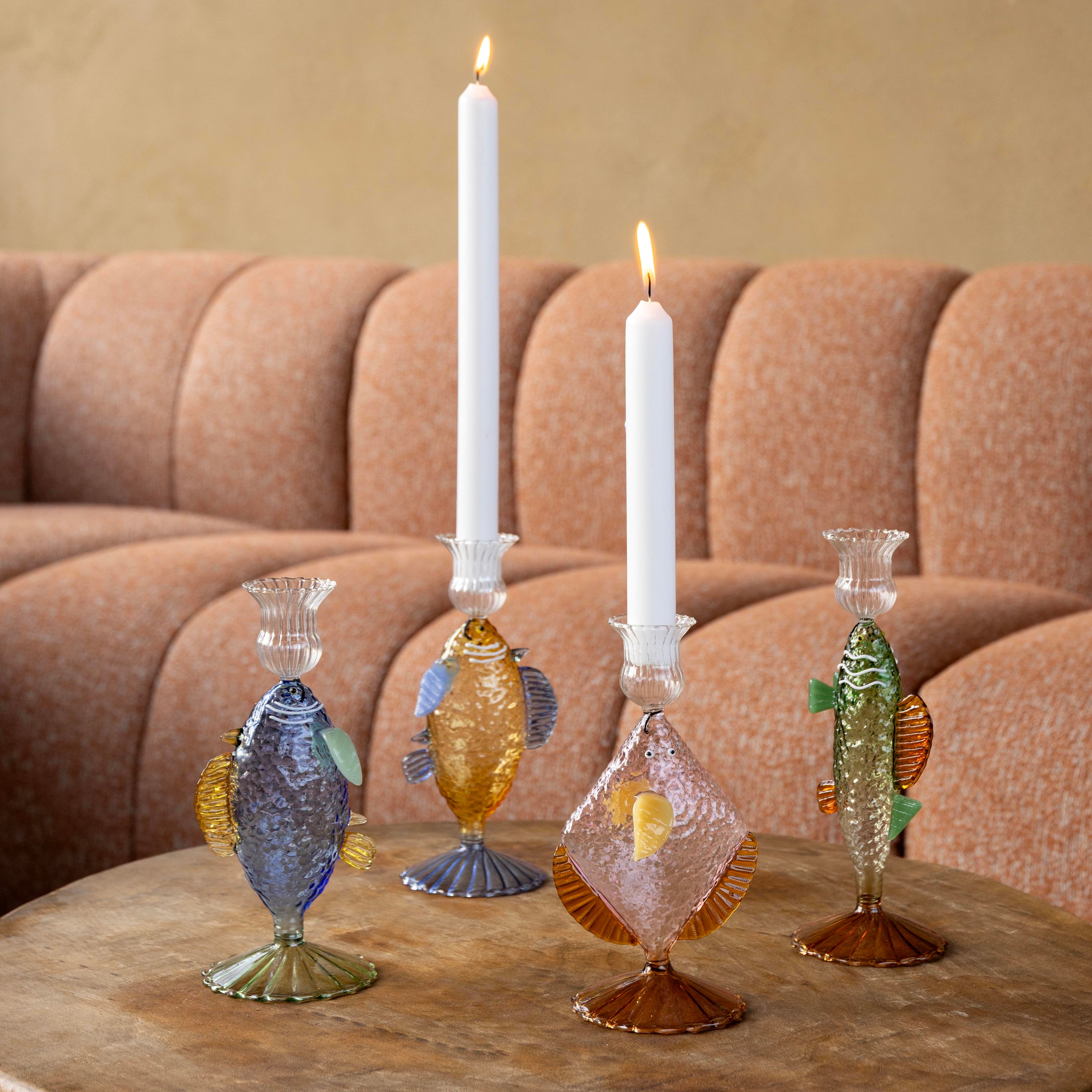 Vis Kaarsenhouder Groen