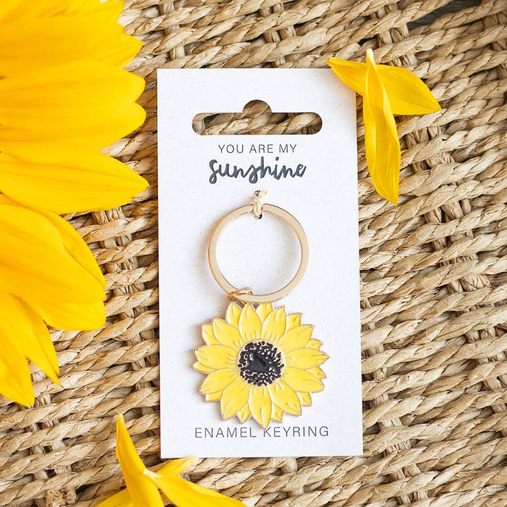 Zonnebloem Sleutelhanger