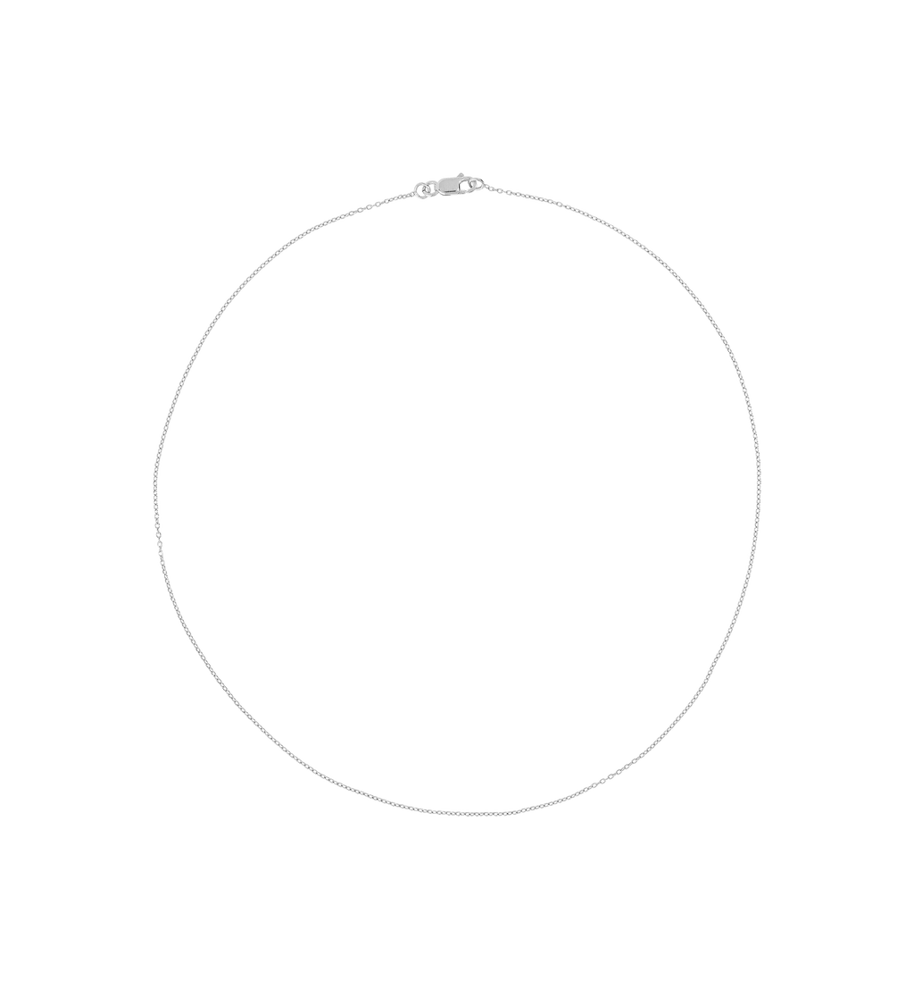 Anchor Plain Ketting Zilver