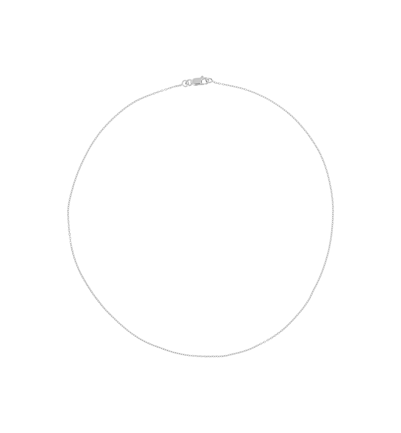 Anchor Plain Ketting Zilver