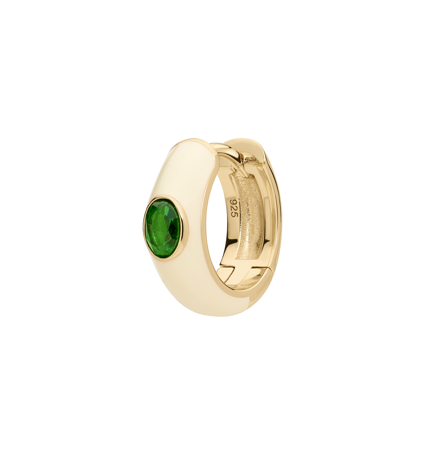 Single Leafy Huggie Oorring
