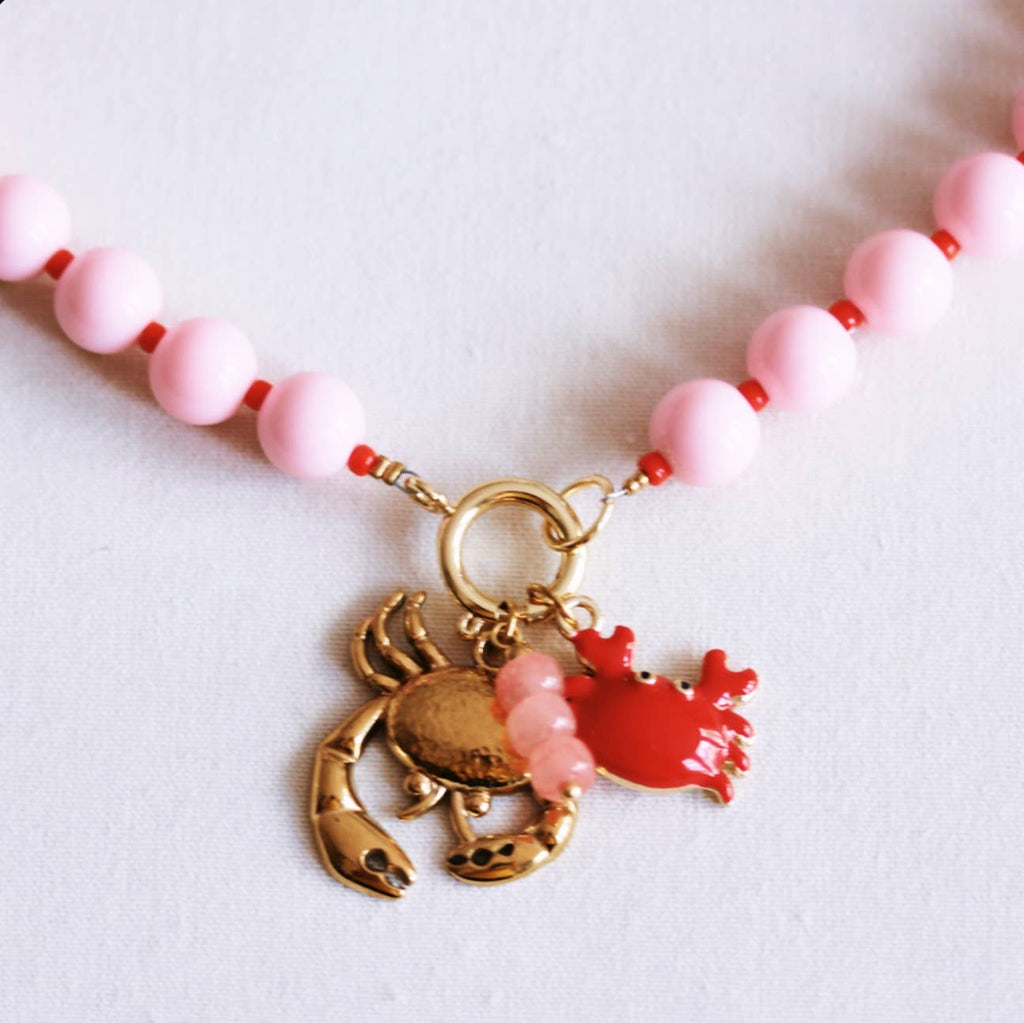Krab Ketting Lichtroze