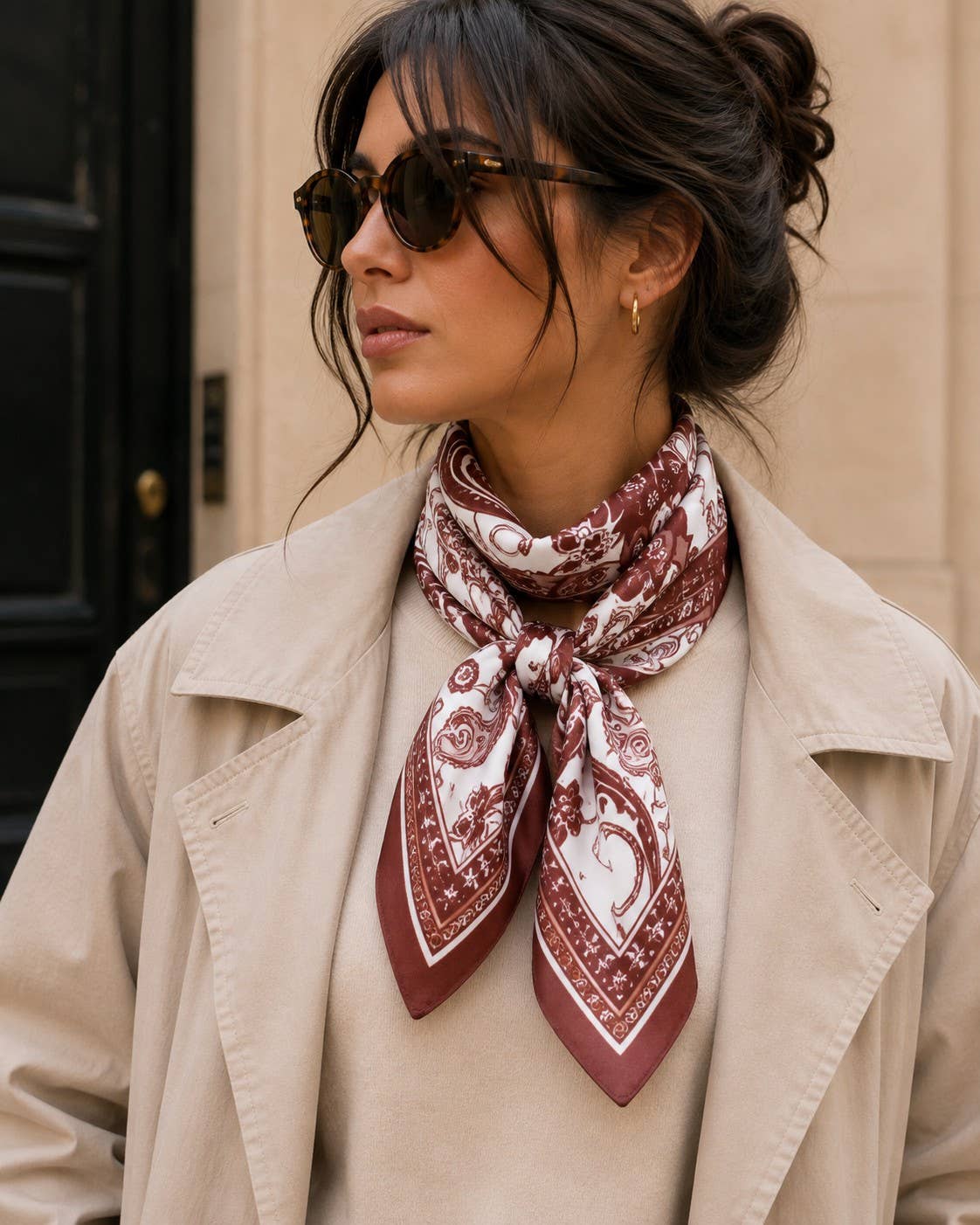 Paisley Sjaal Bordeaux