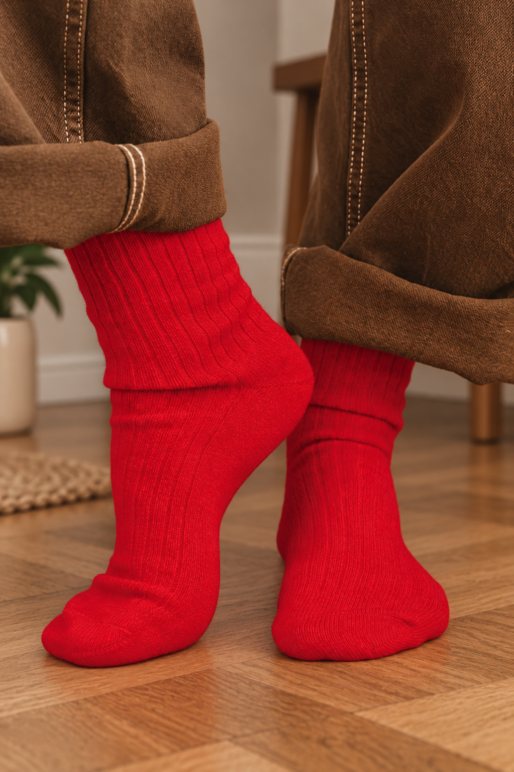 Cashmere Sokken Red