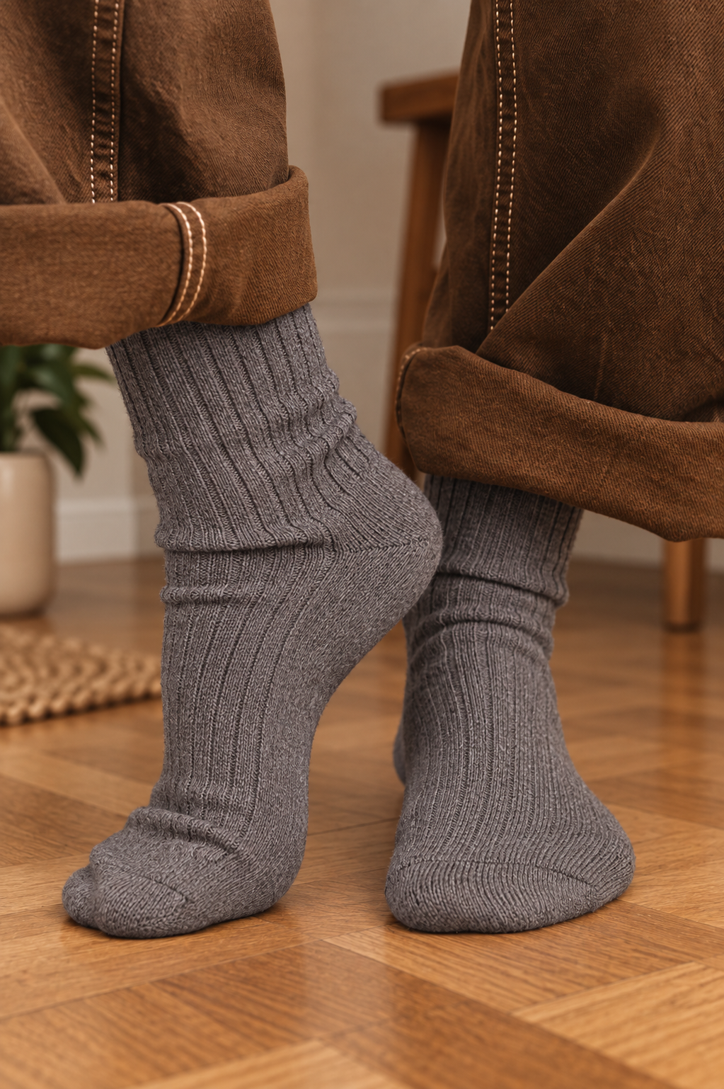 Cashmere Sokken Grey