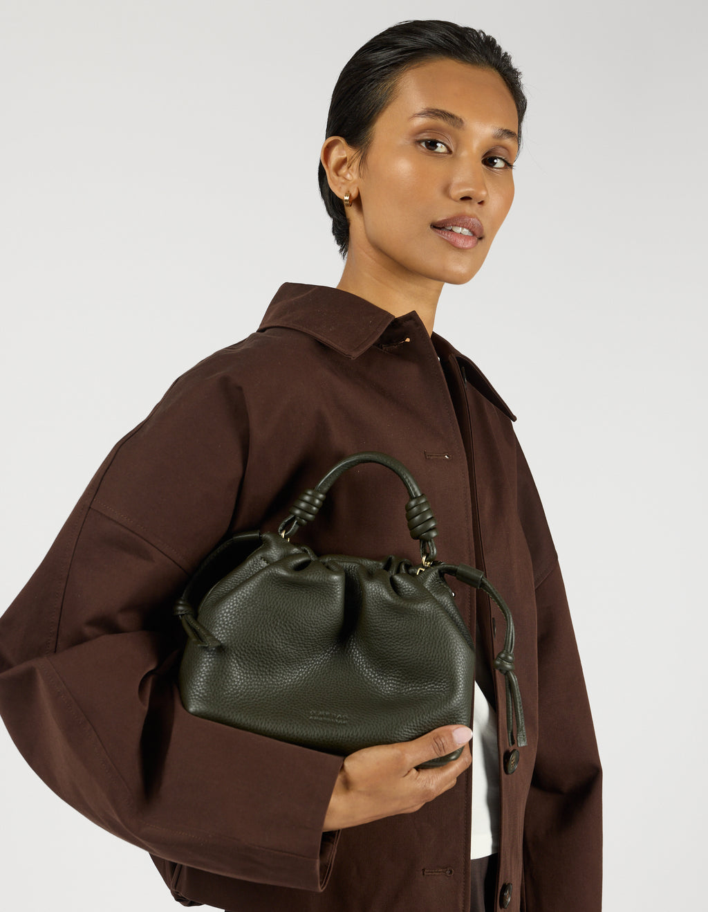 Kiki Mini Moss Soft Grain Leather