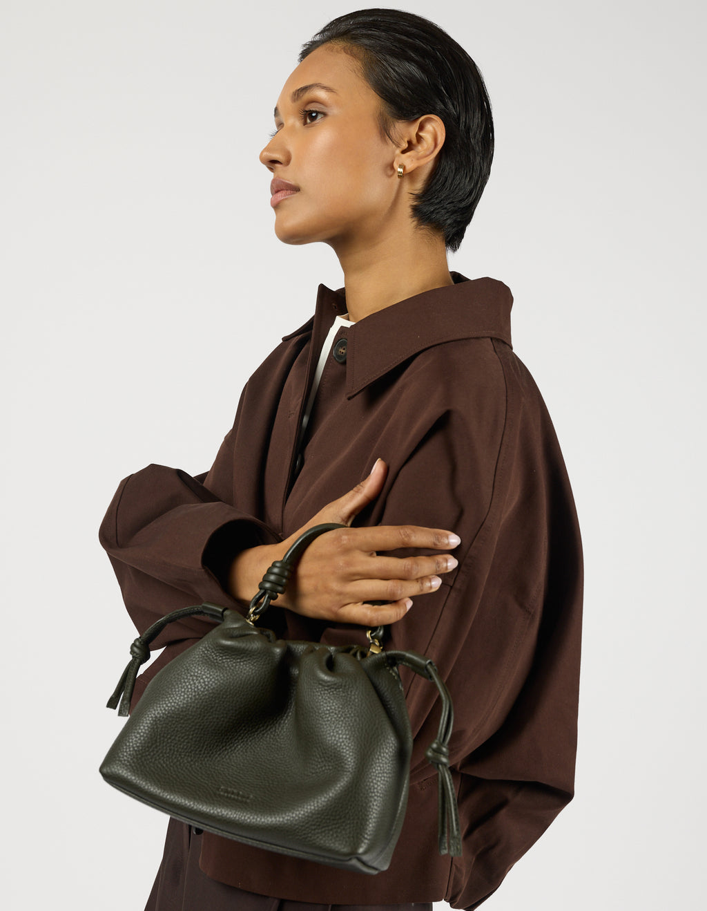 Kiki Mini Moss Soft Grain Leather