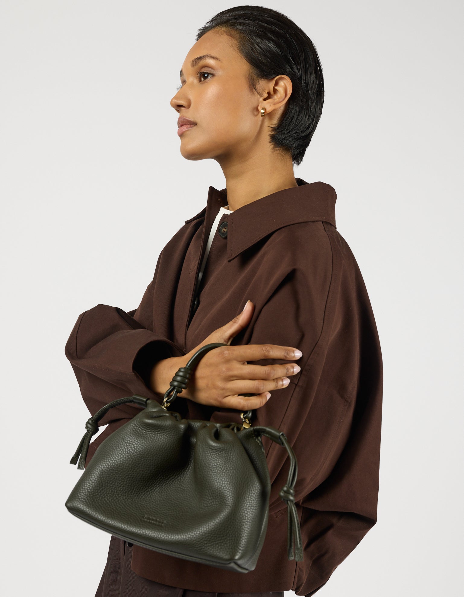Kiki Mini Moss Soft Grain Leather