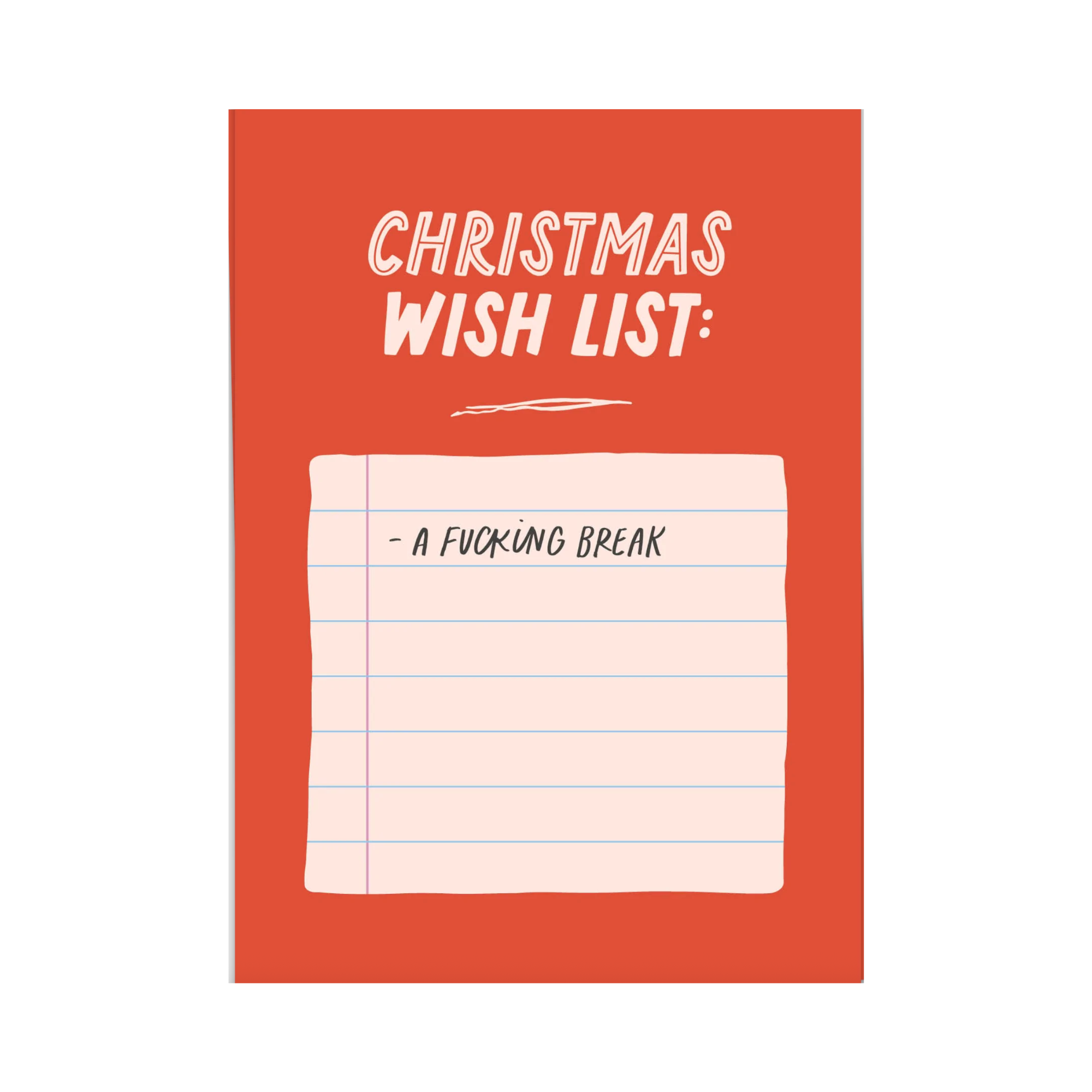 Christmas Wish List Wenskaart
