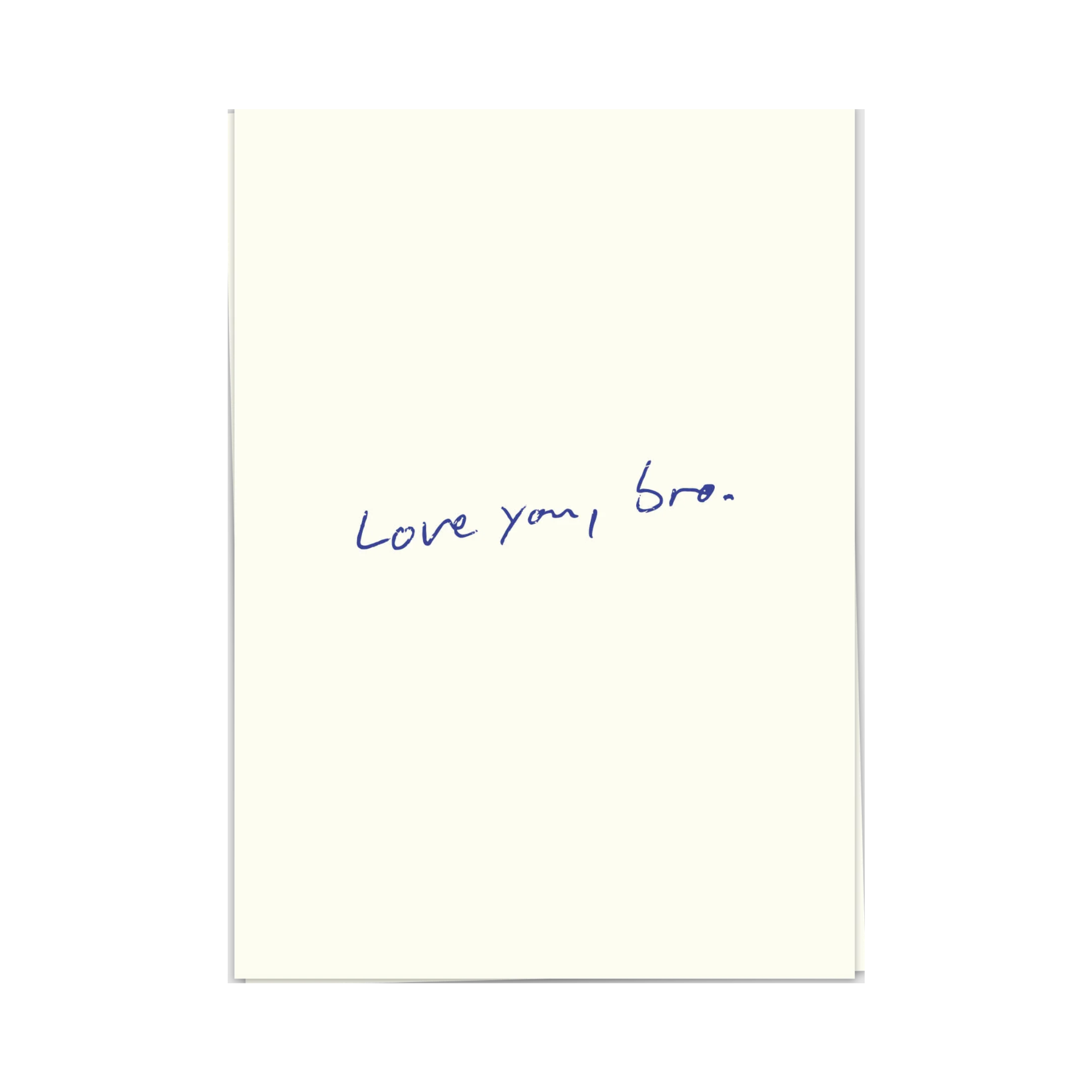 Love You, Bro Wenskaart