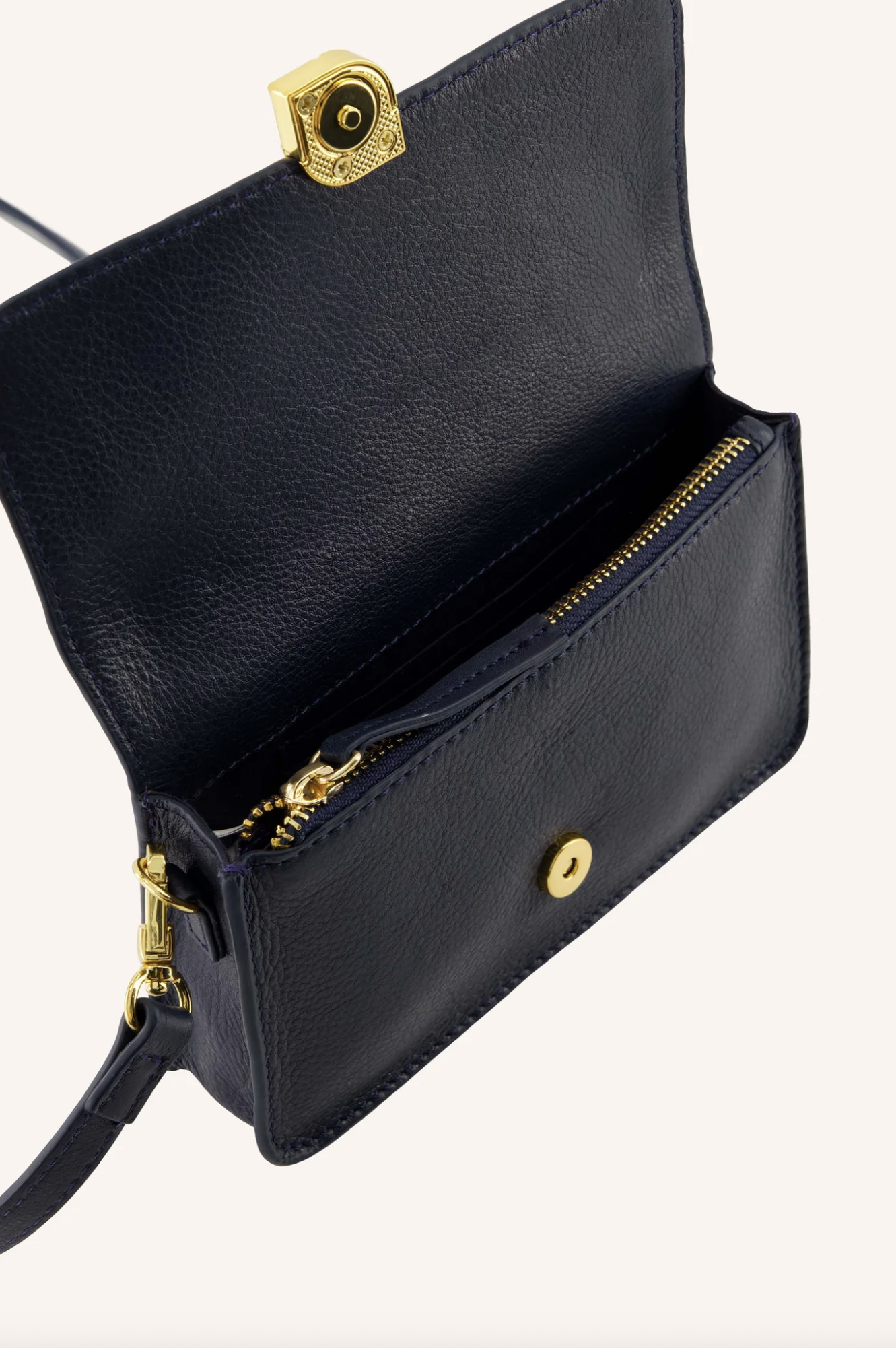 Loua Leather Bag Navy