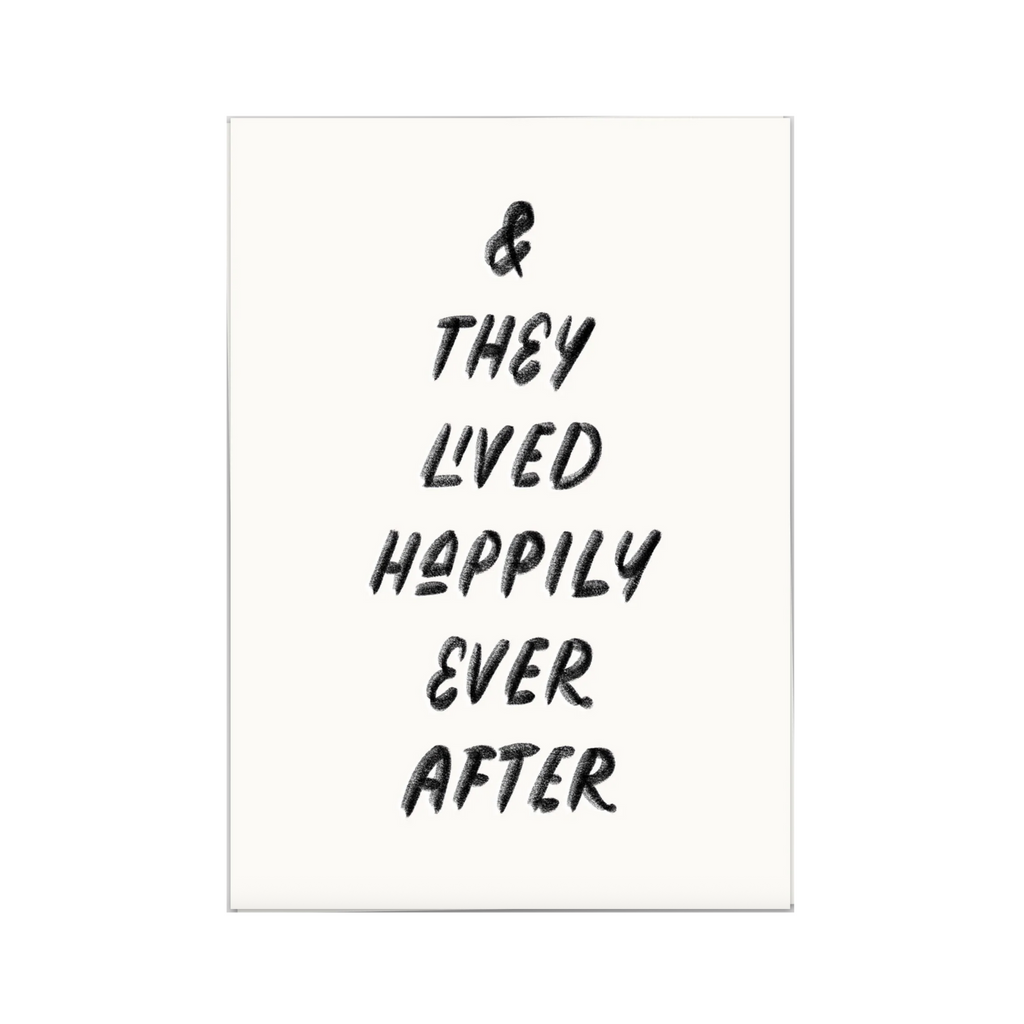 Happily Ever After Wenskaart Goud