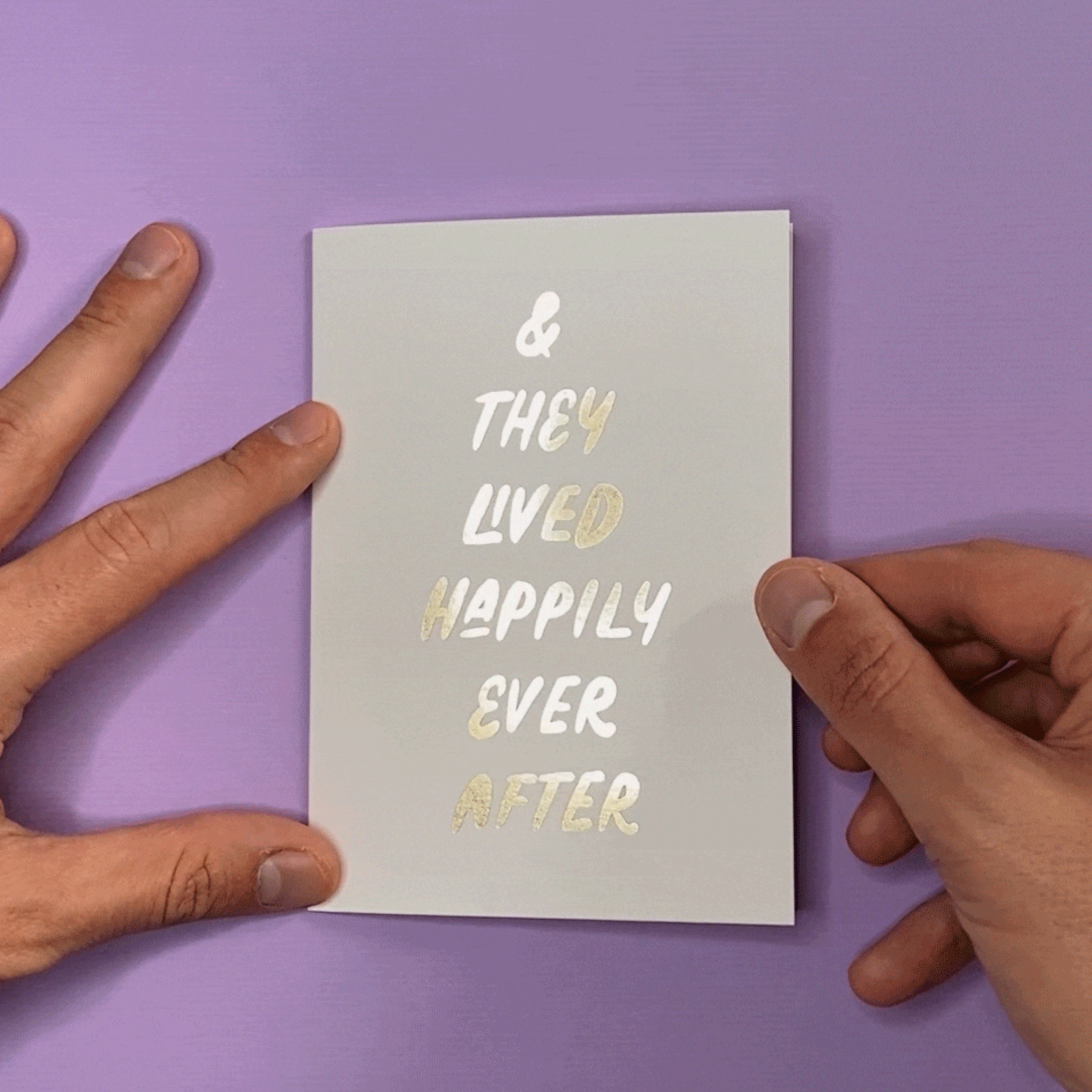 Happily Ever After Wenskaart Goud