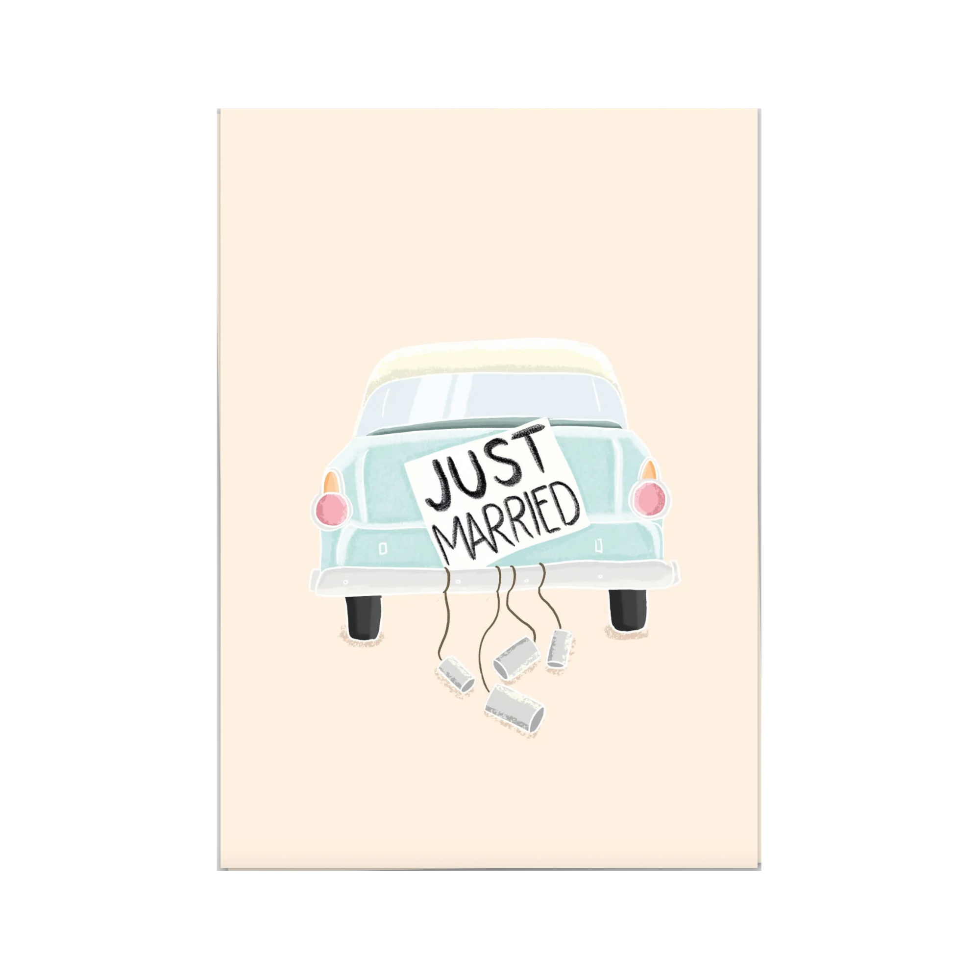 Just Married Wenskaart