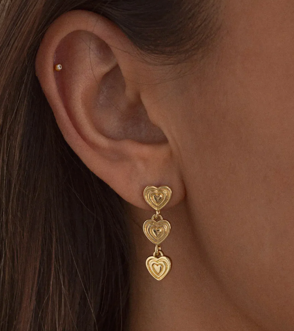 Baby Heart Earrings Gold