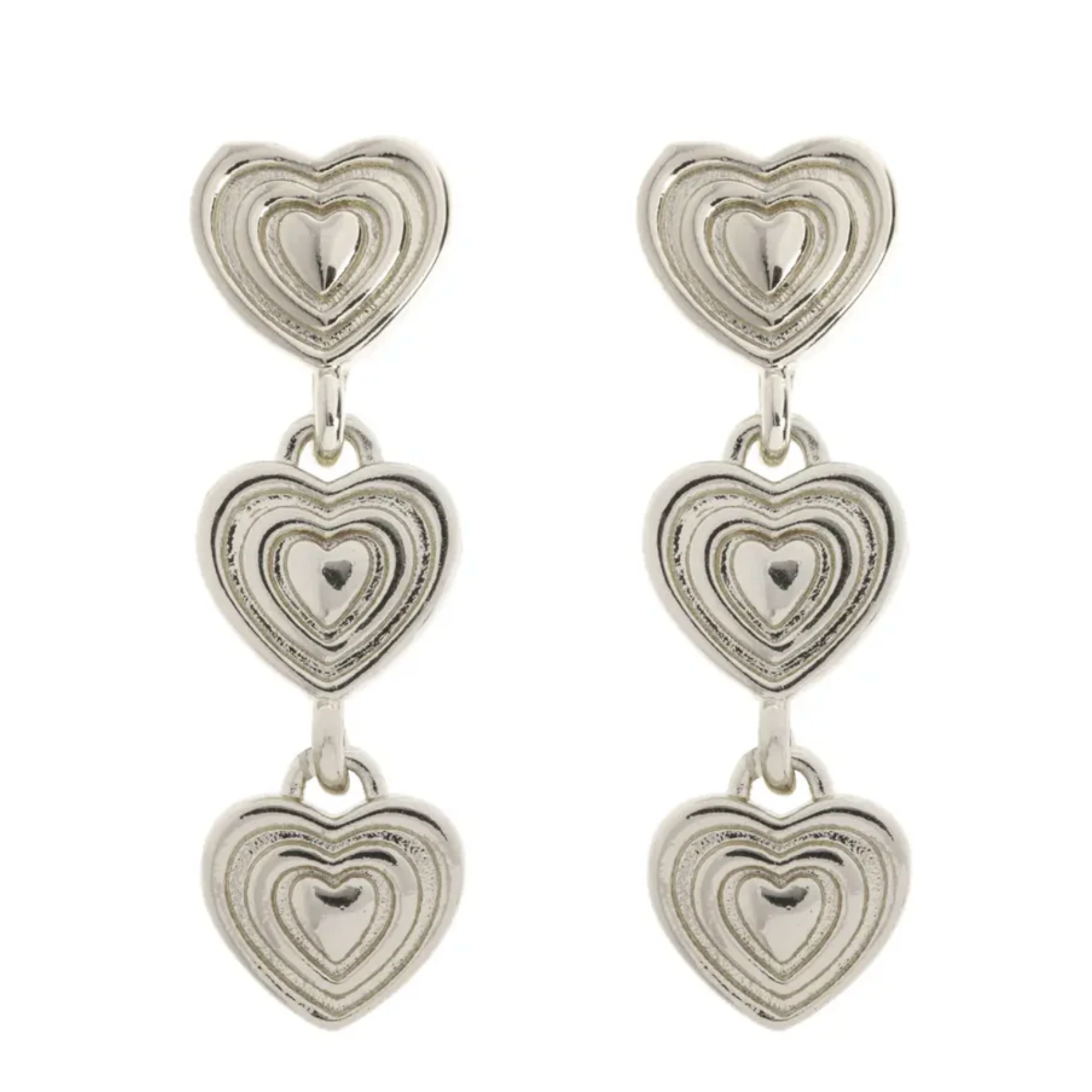 Baby Heart Earrings Silver