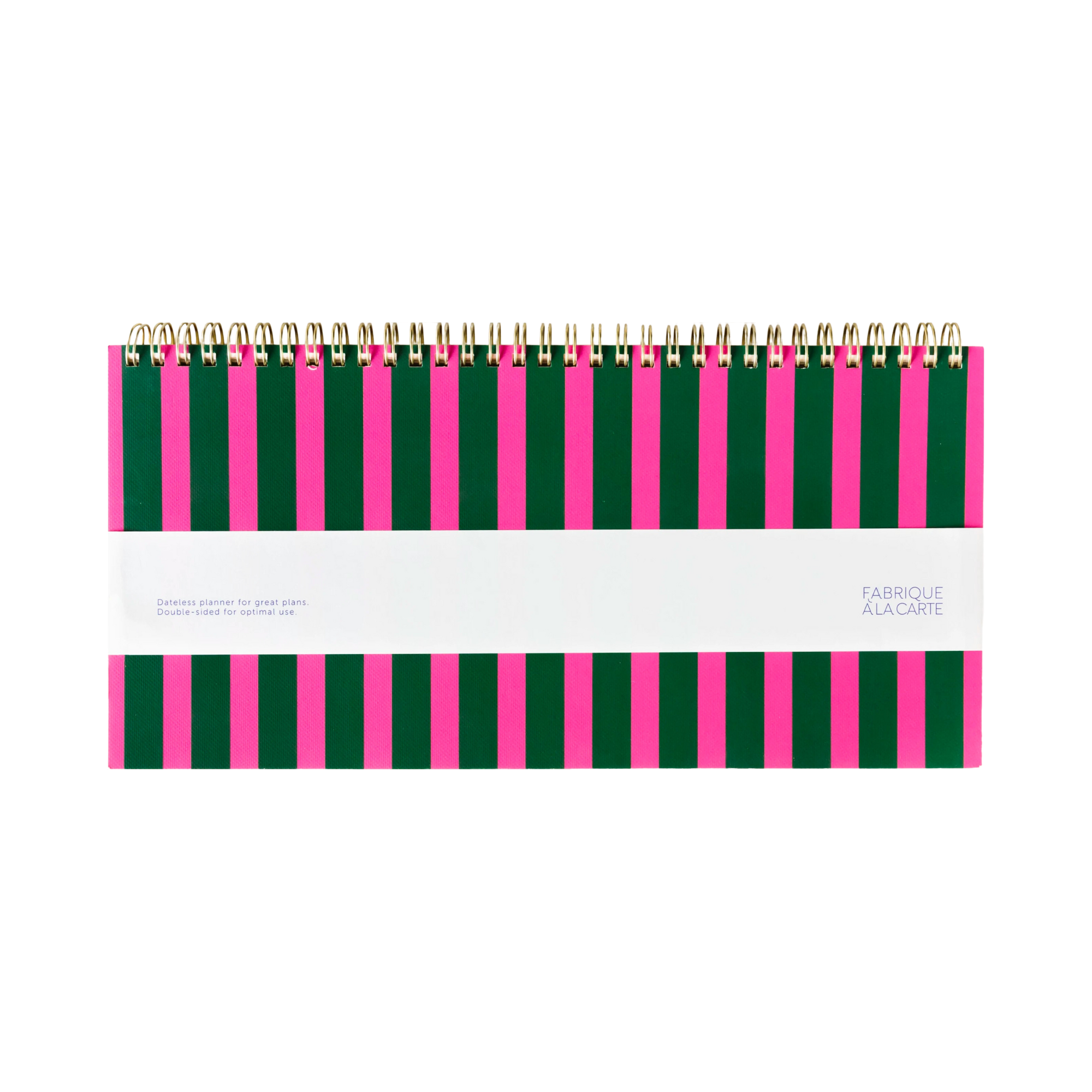 Deskplanner Stripes Green & Pink - Two Sided