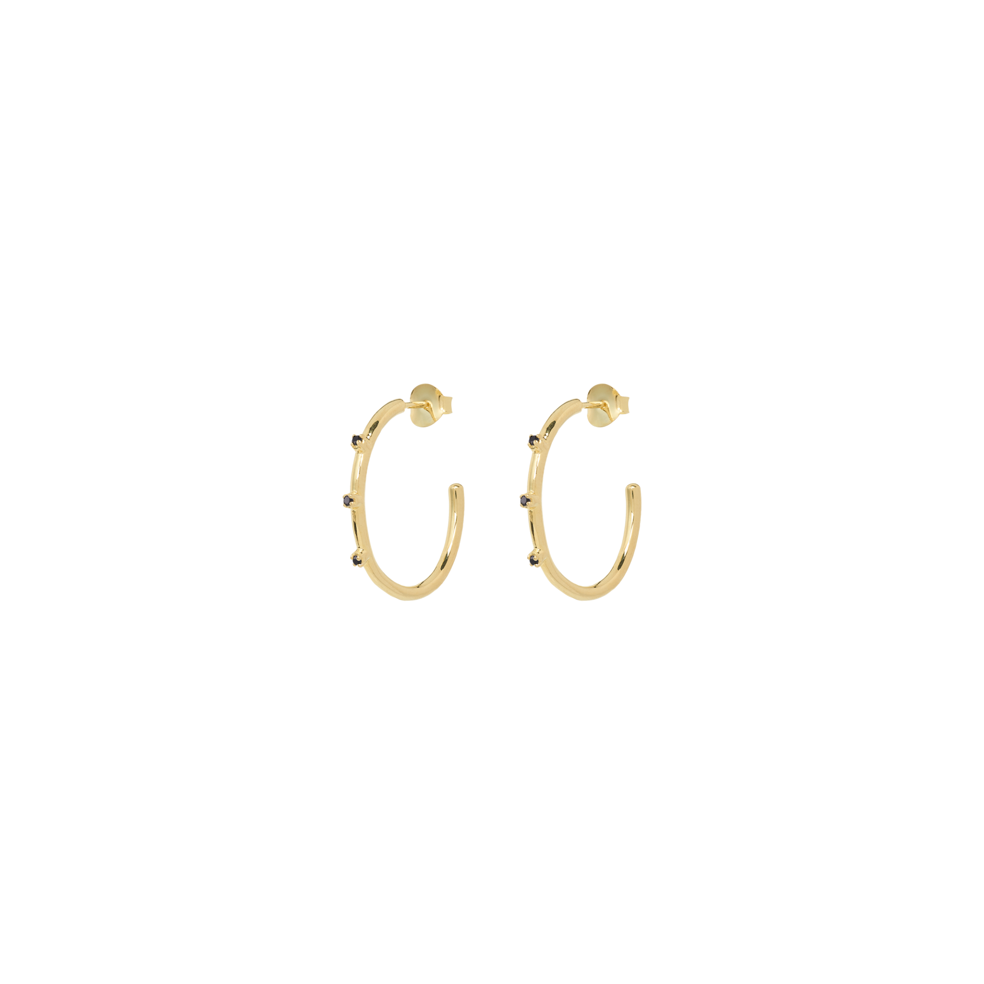 Stage Light Hoop Earrings Goldplated M