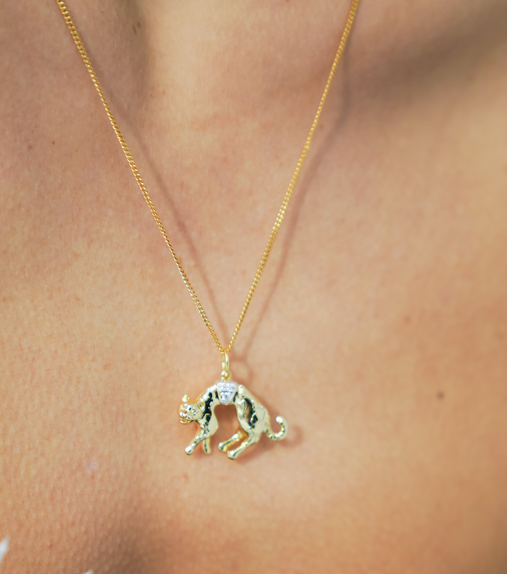 Show Cat Charm Goldplated