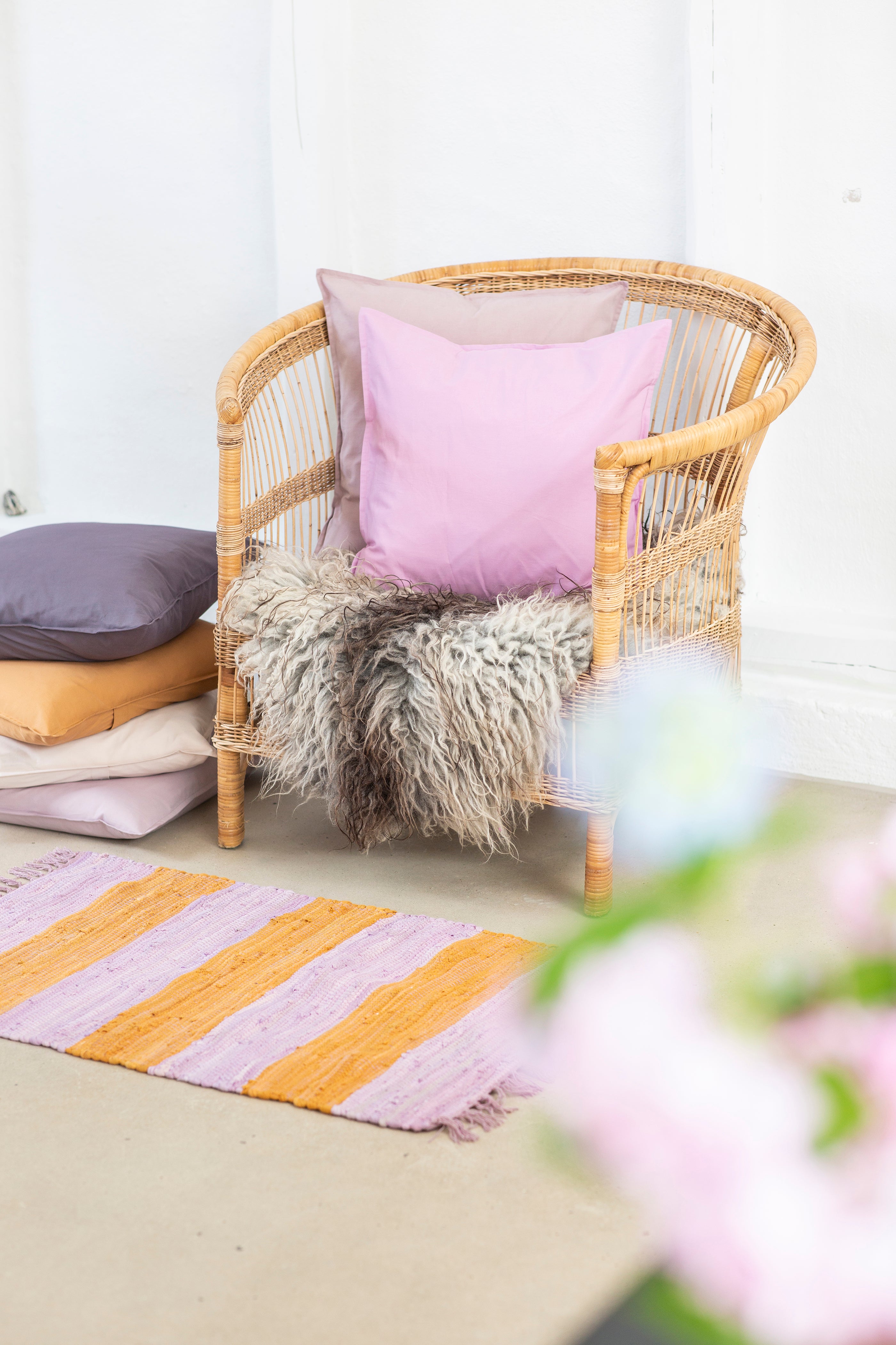 Chindi Tapijt Lilac/Golden