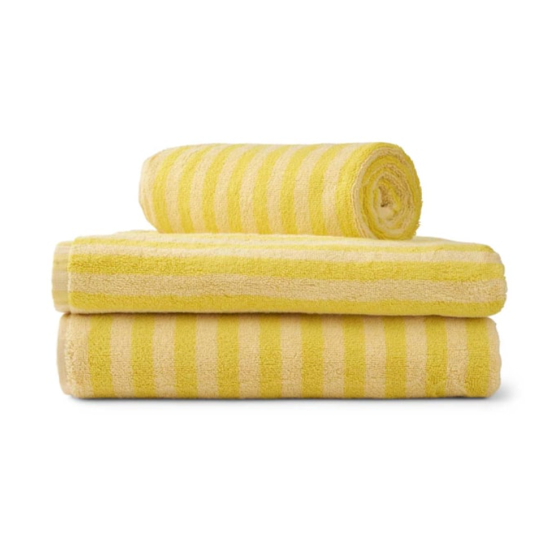 Naram Bath Towel Pristine/Neon Yellow