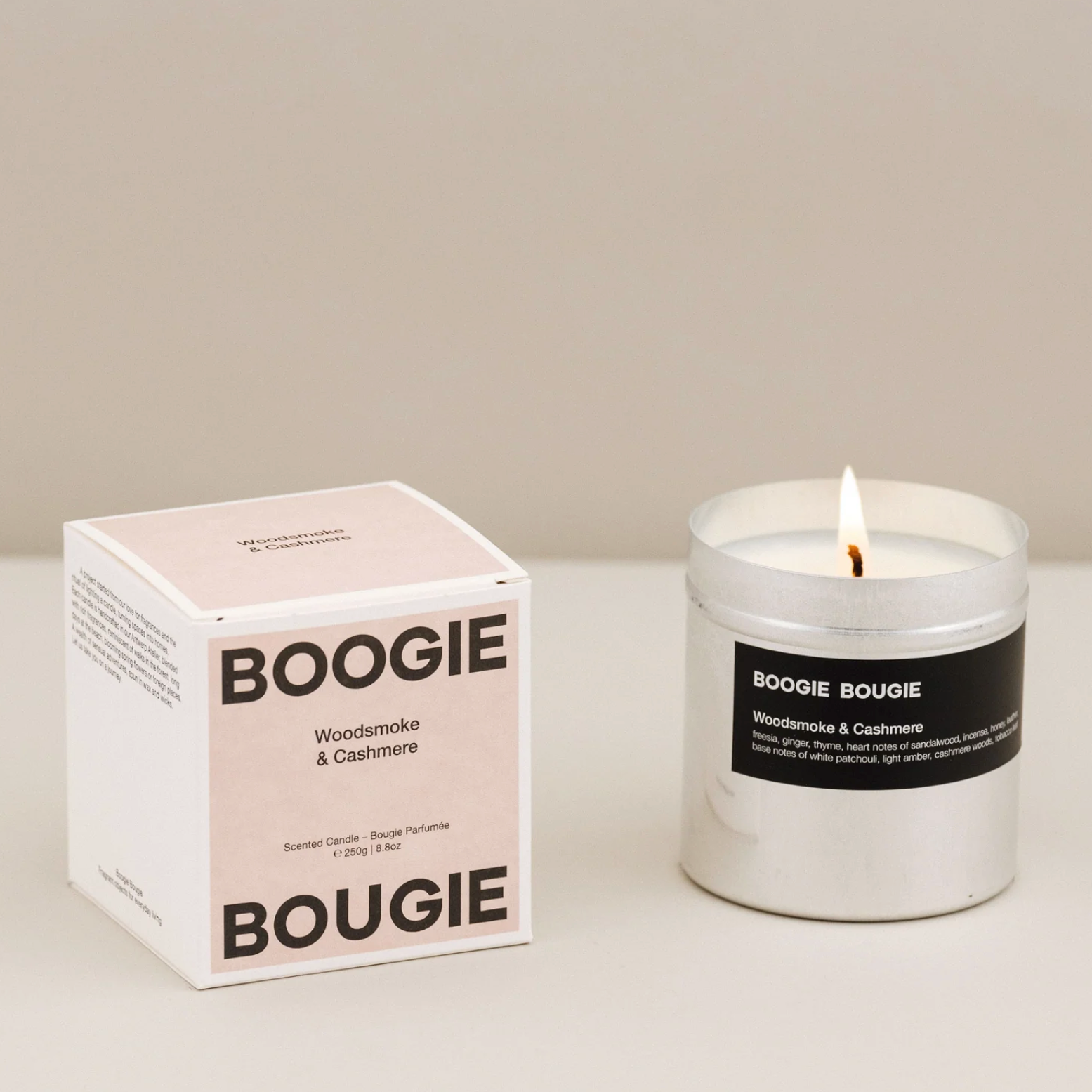 Geurkaars Woodsmoke & Cashmere