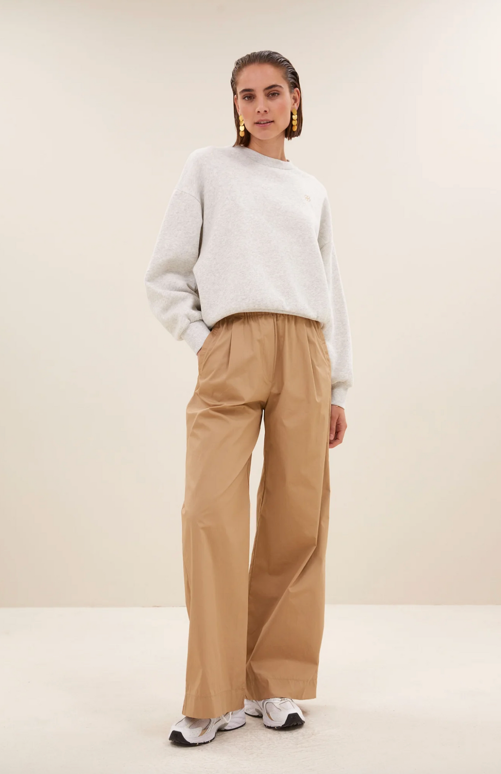 Bibi Logo Sweater Light Grey