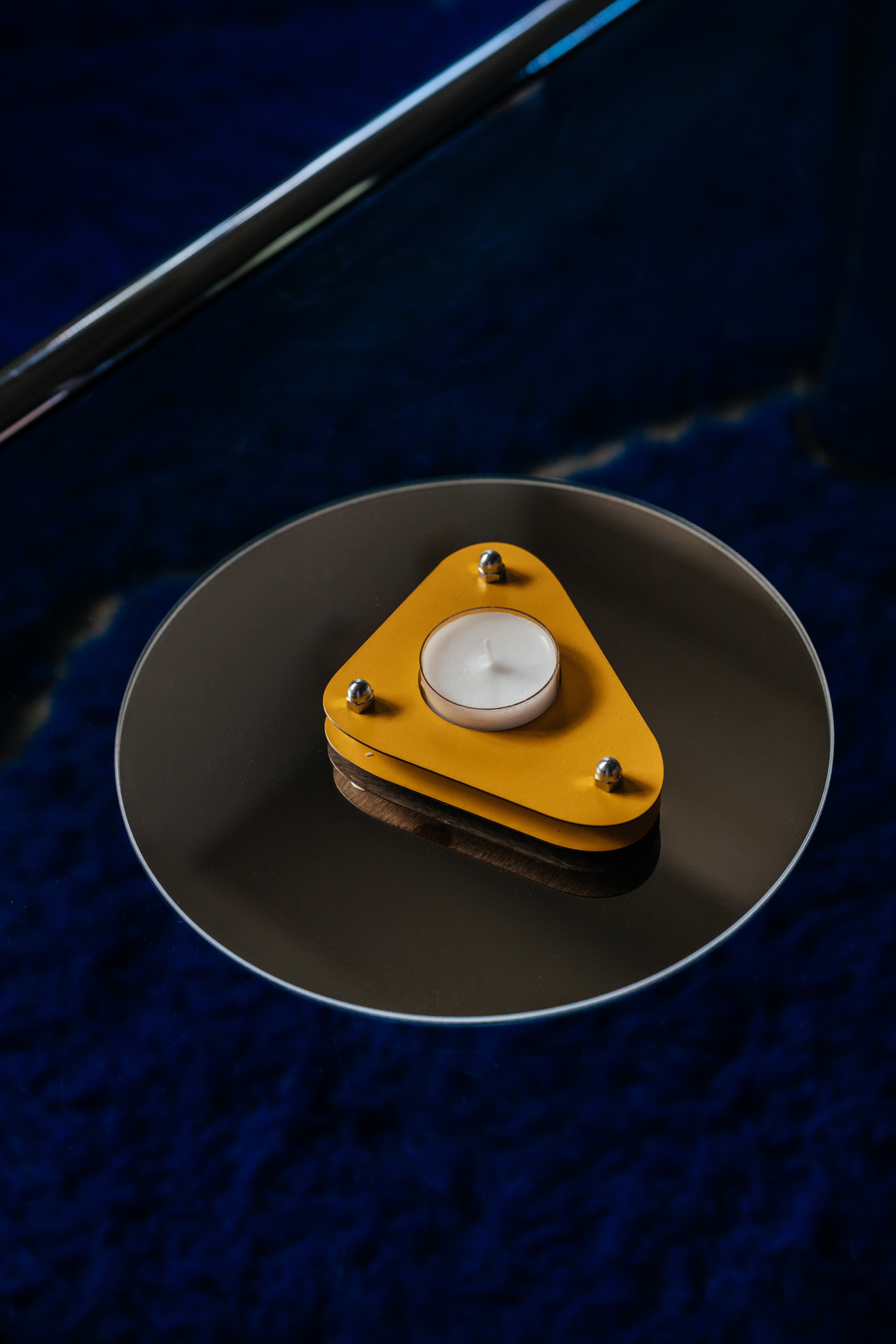 Theelichthouder Luca Yellow