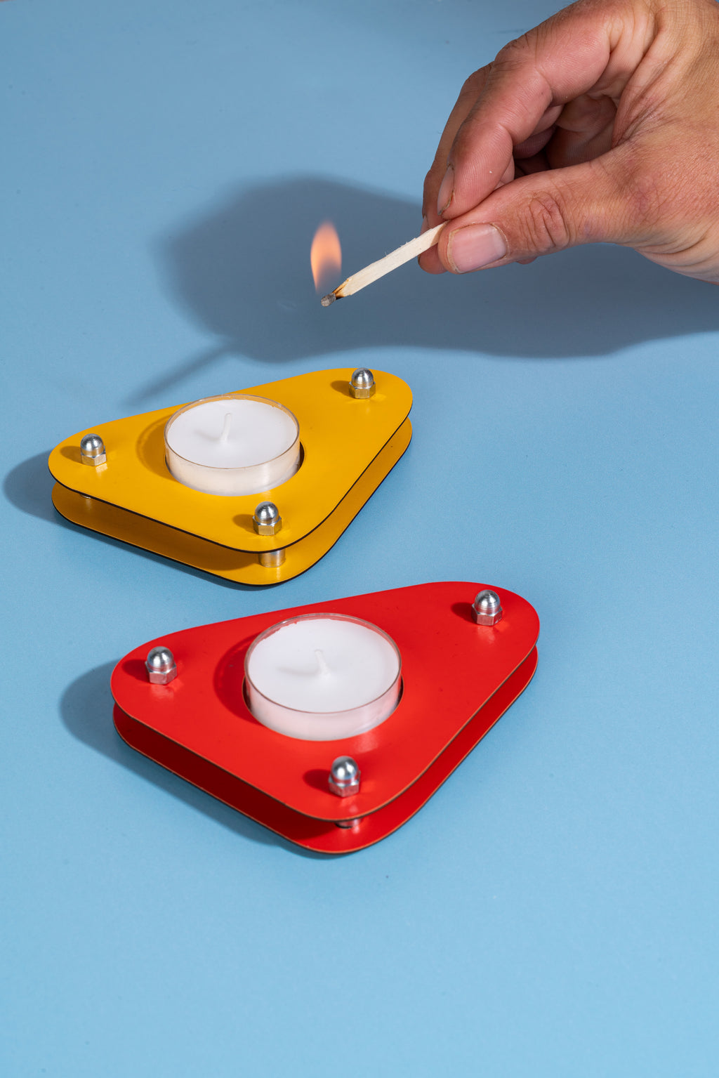 Theelichthouder Luca Yellow