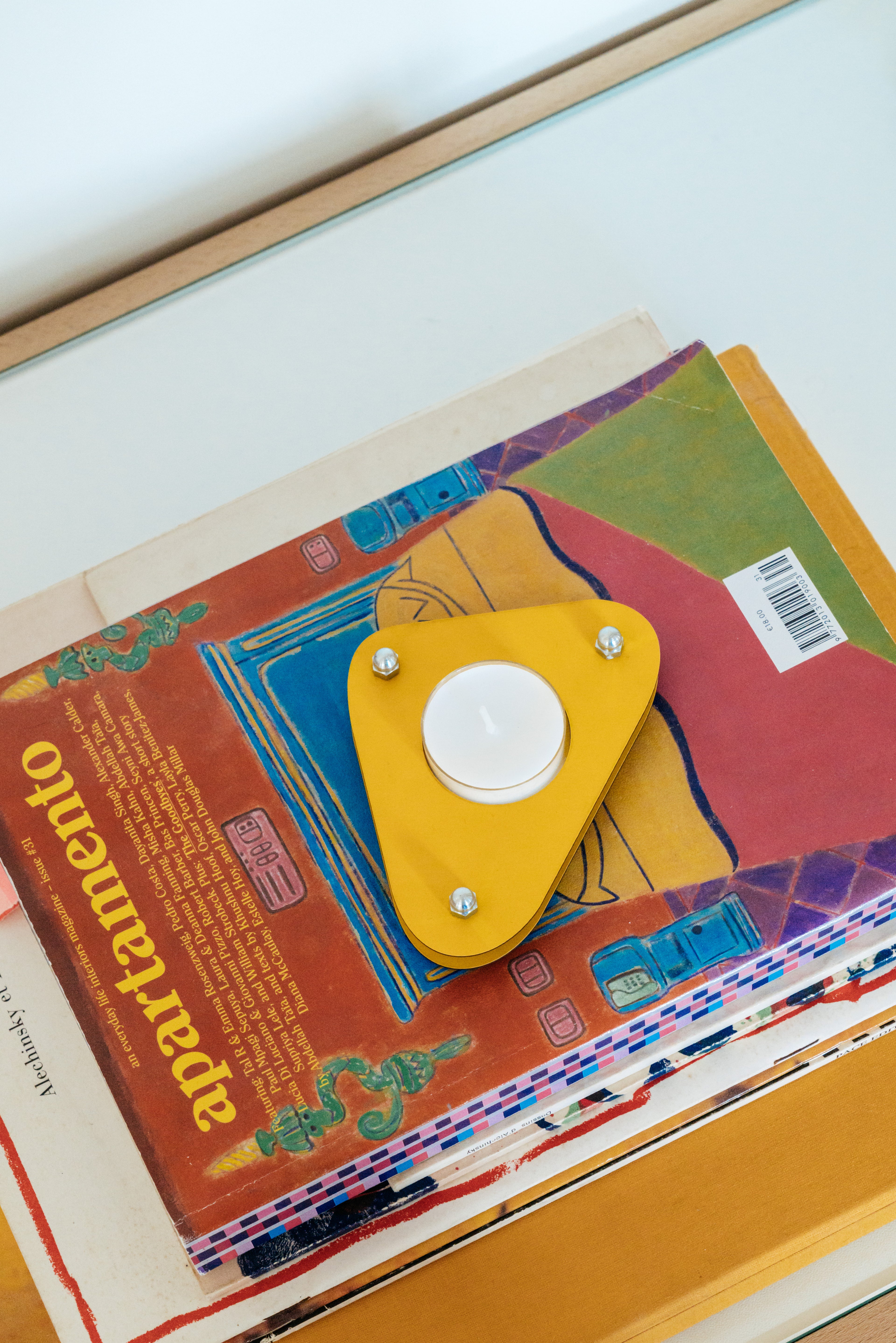 Theelichthouder Luca Yellow