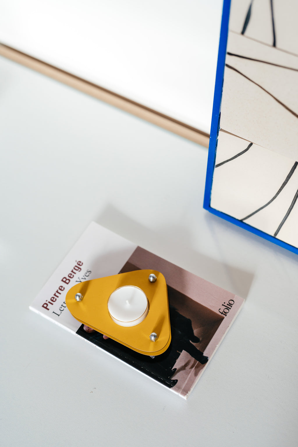 Theelichthouder Luca Yellow