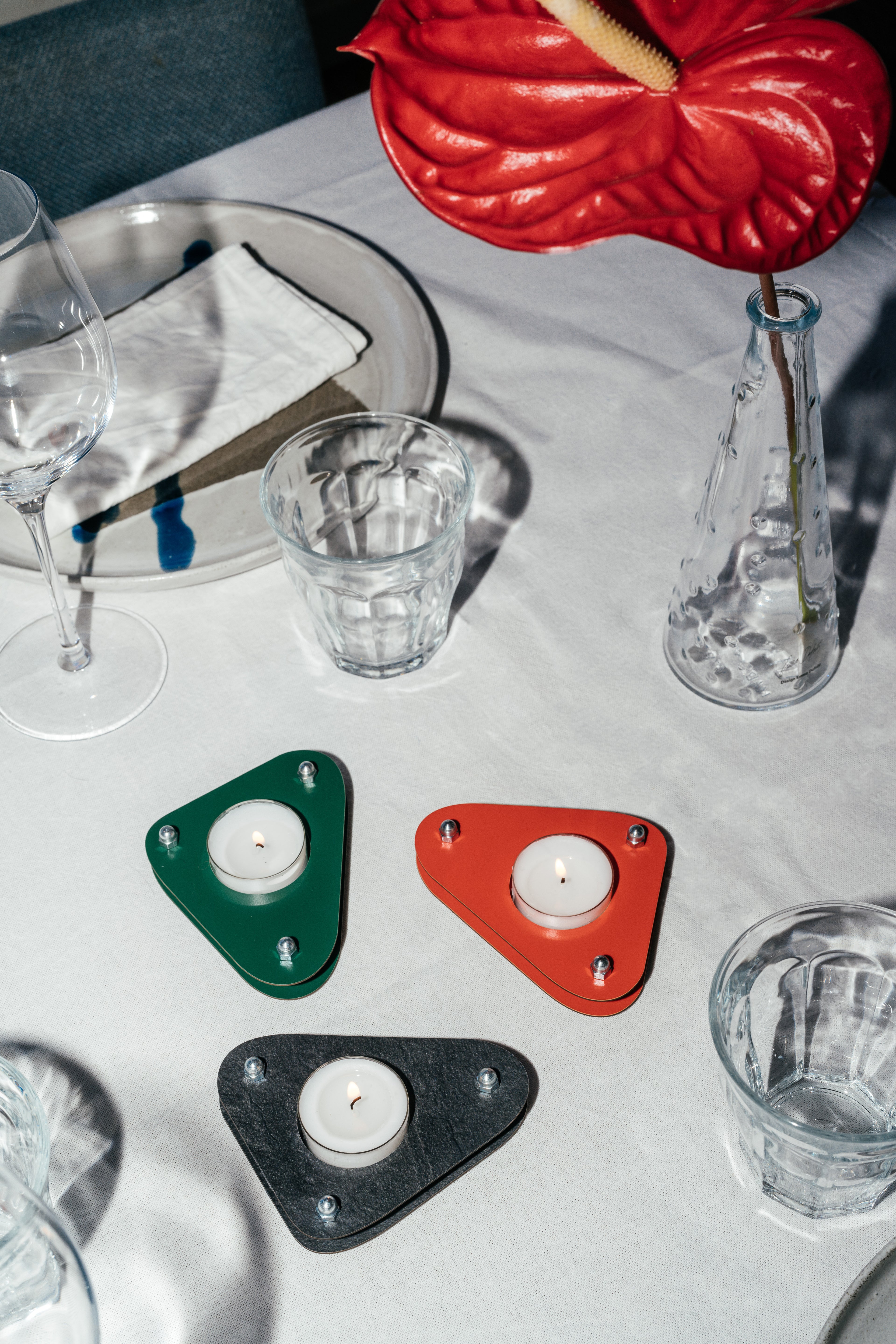 Theelichthouder Rudi Green