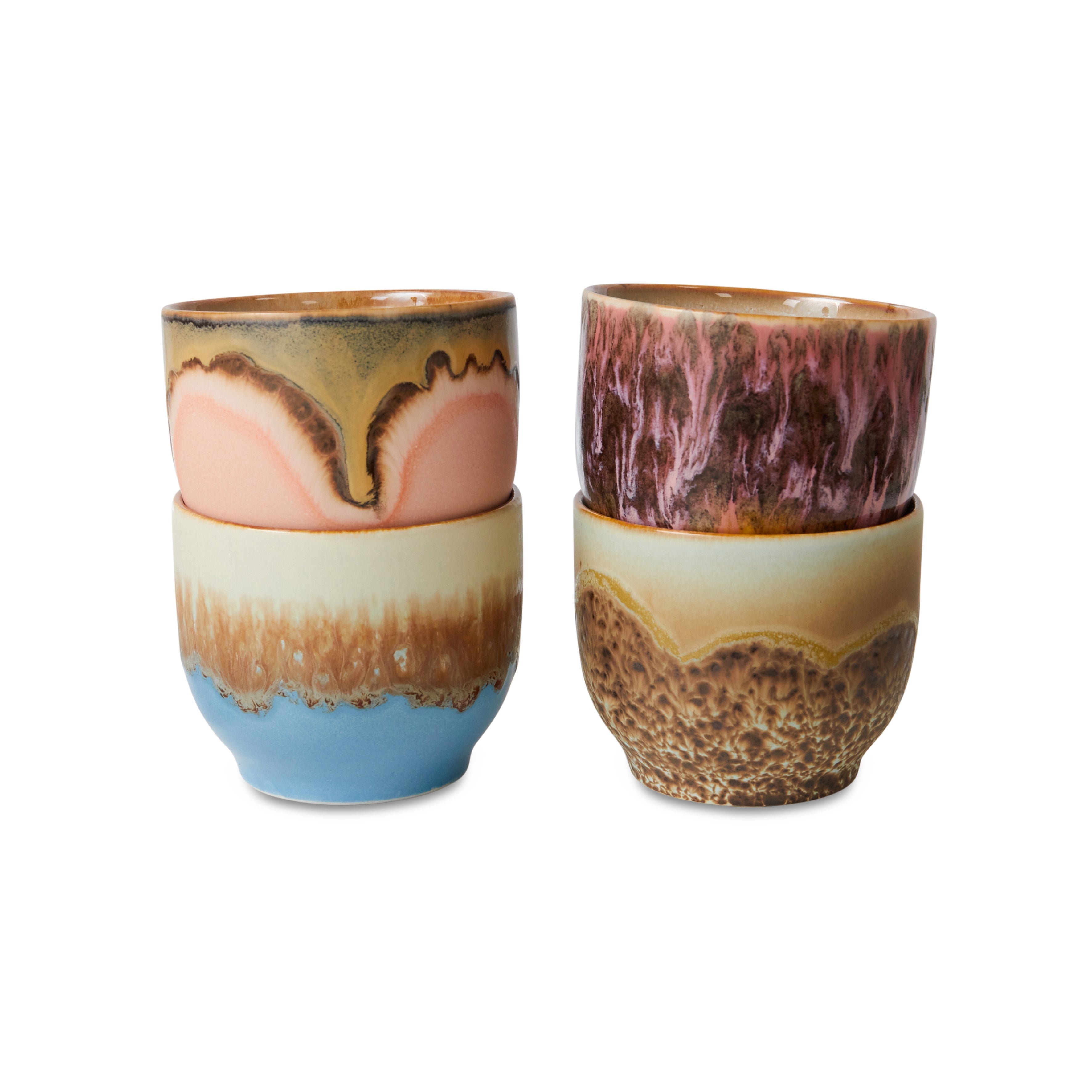 70's Café Cup Lagoon Set/4