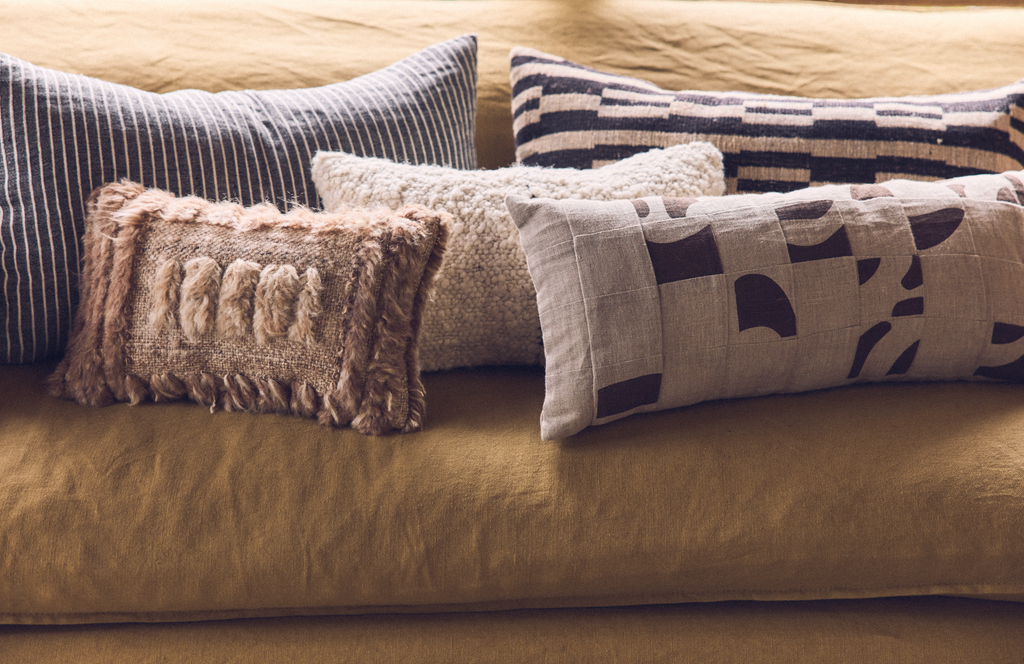 Patched Kussen Naturel