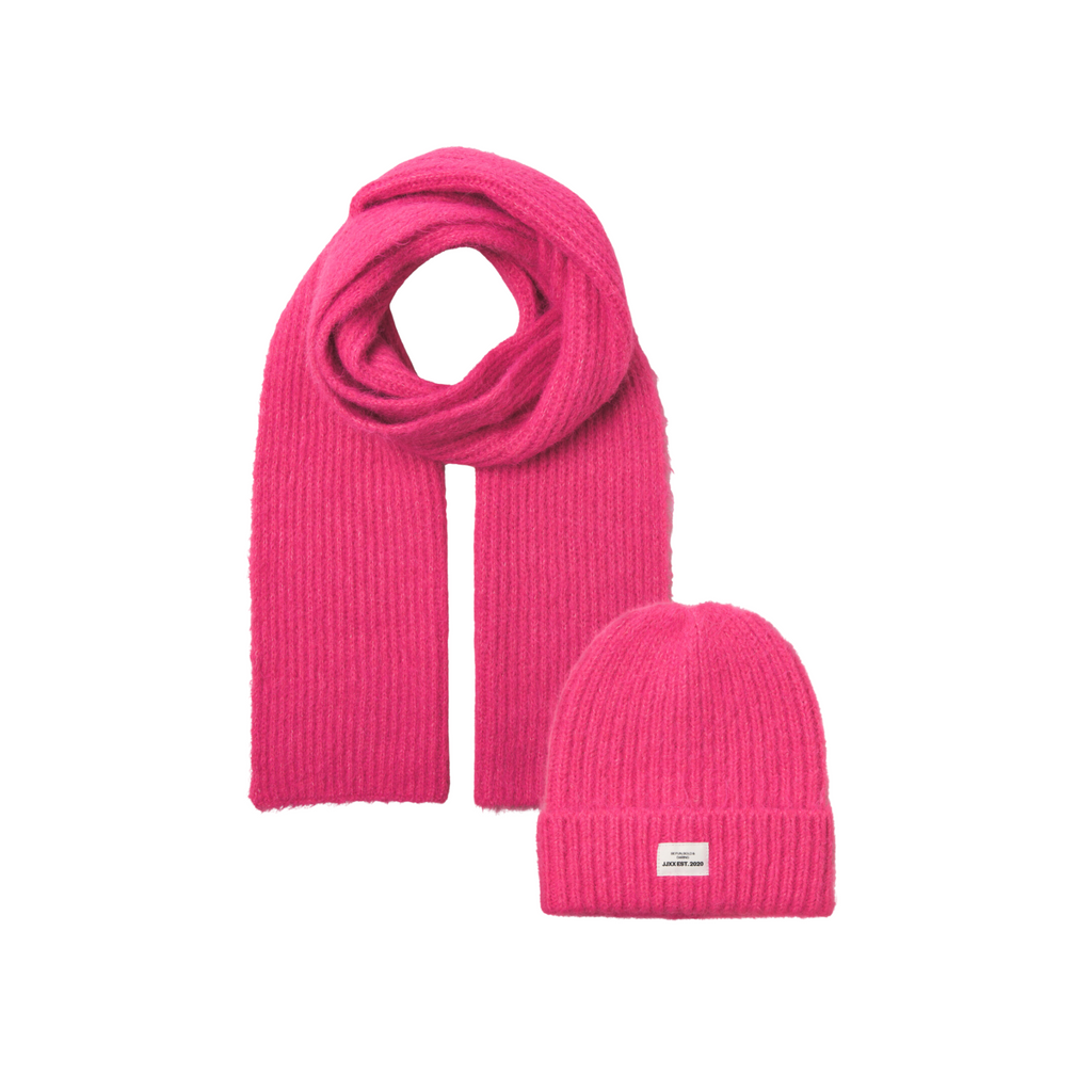 Muts en Sjaal Set Fuchsia
