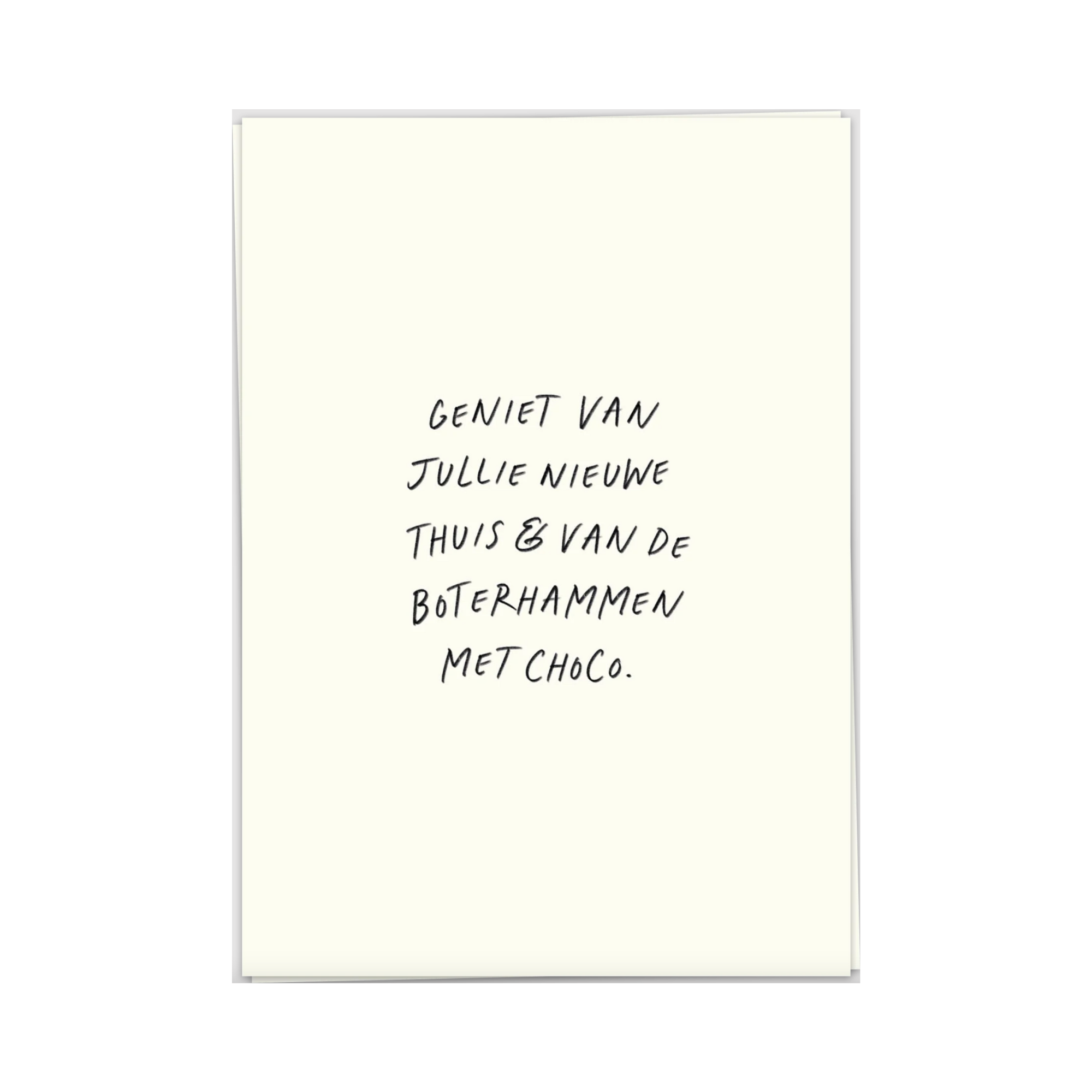 Boterhammen met Choco Wenskaart