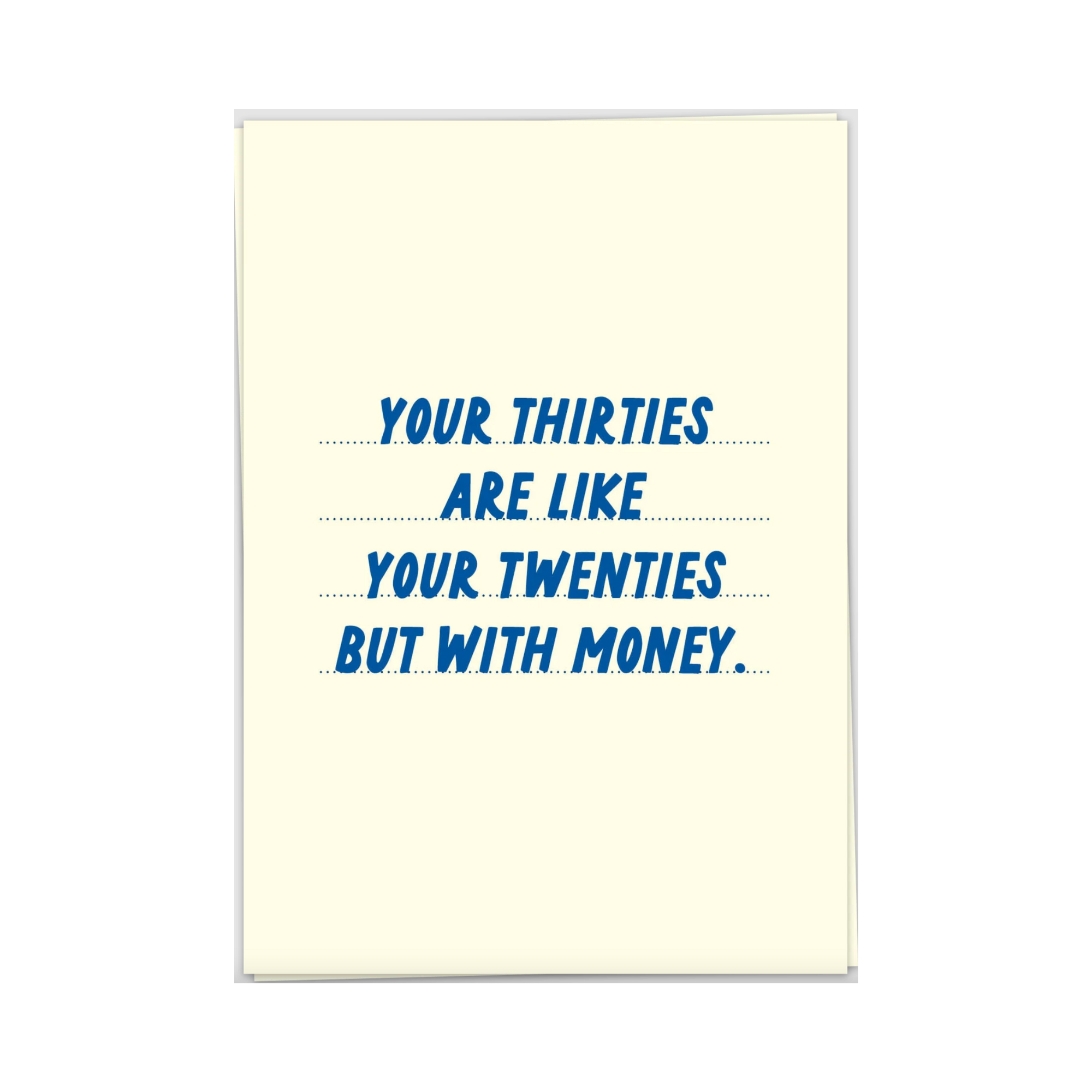 Twenties With Money Wenskaart