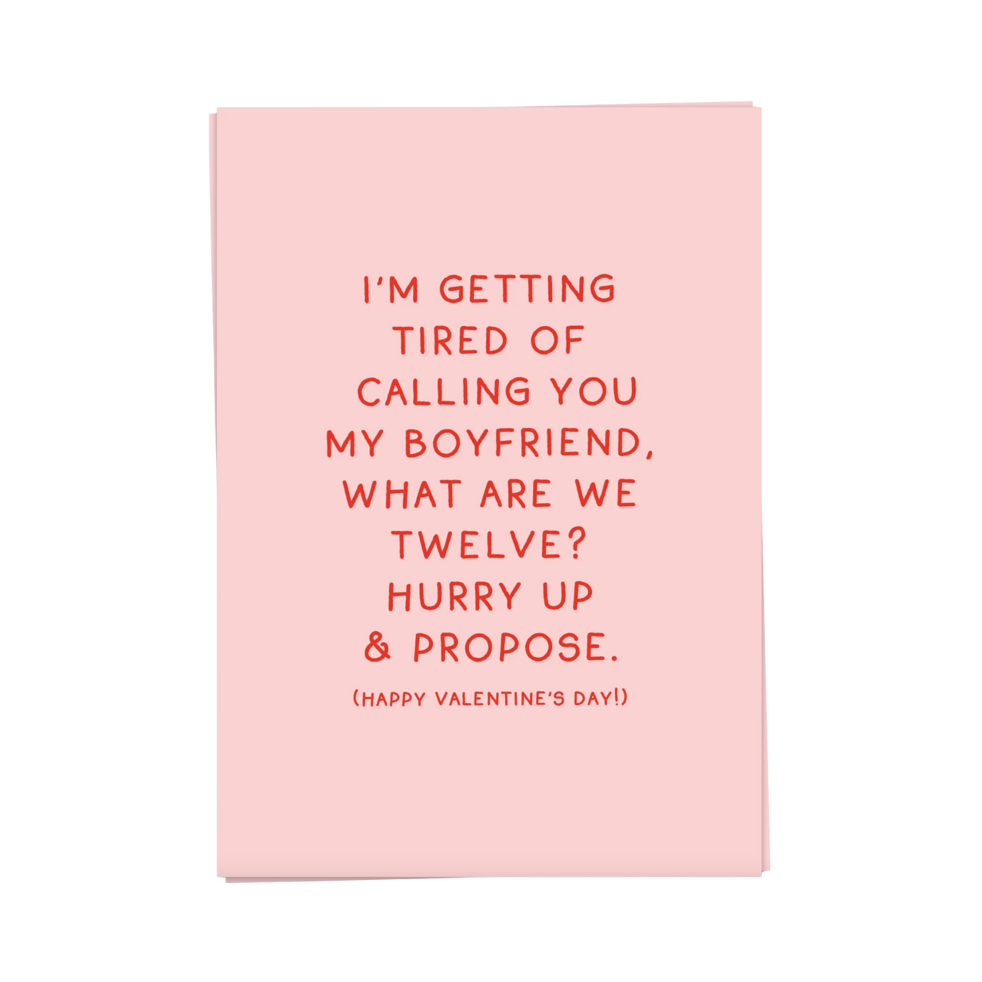 Hurry Up & Propose Wenskaart