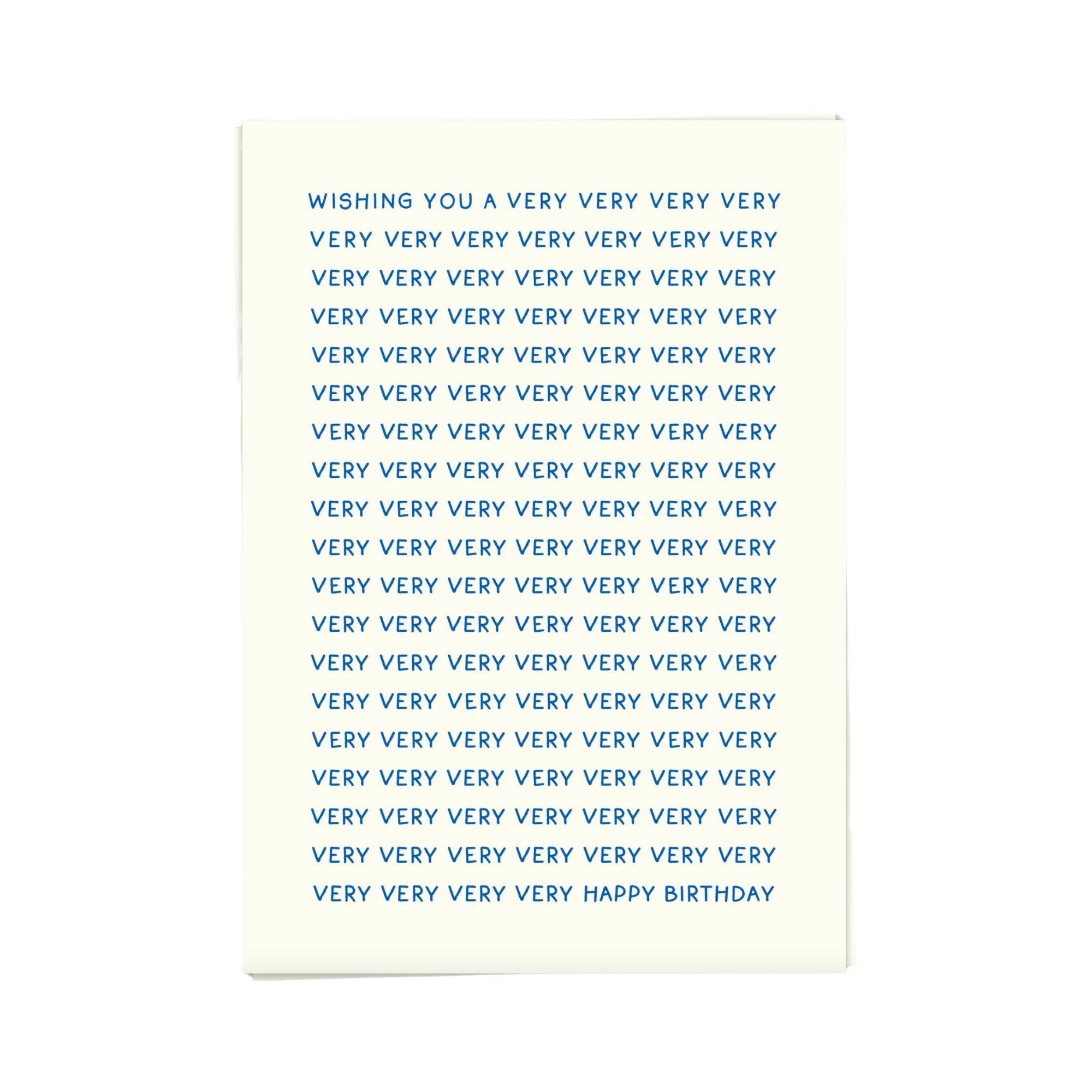 Very Very Very Birthday Wenskaart