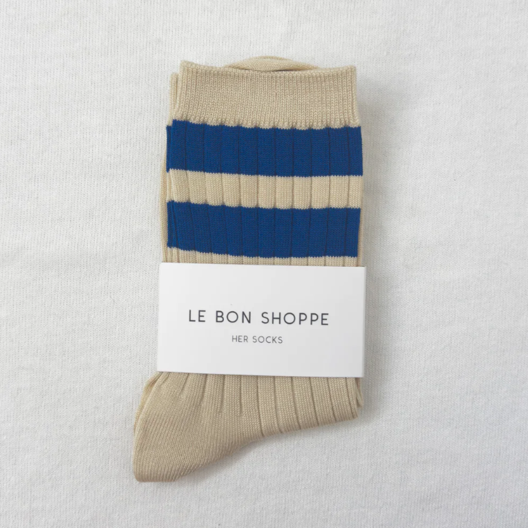 Her Socks Varsity Azure