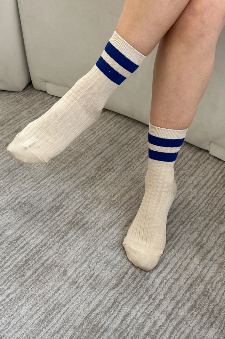 Her Socks Varsity Azure