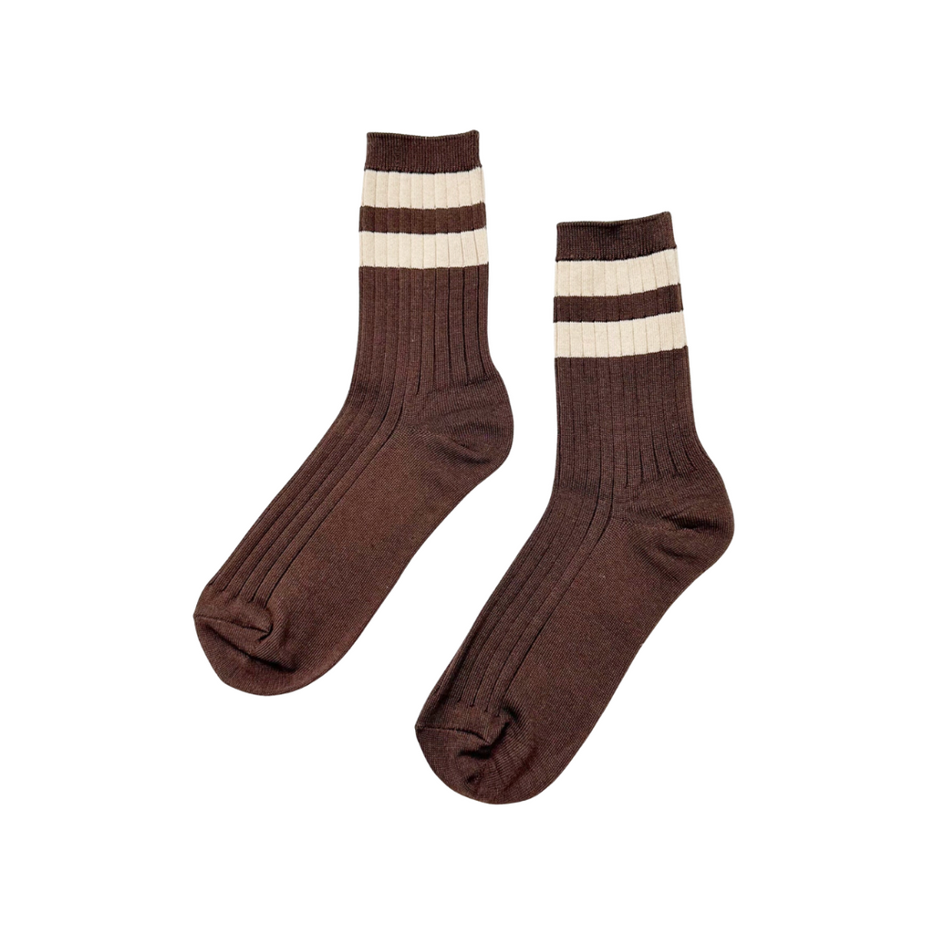Her Socks Varsity Espresso