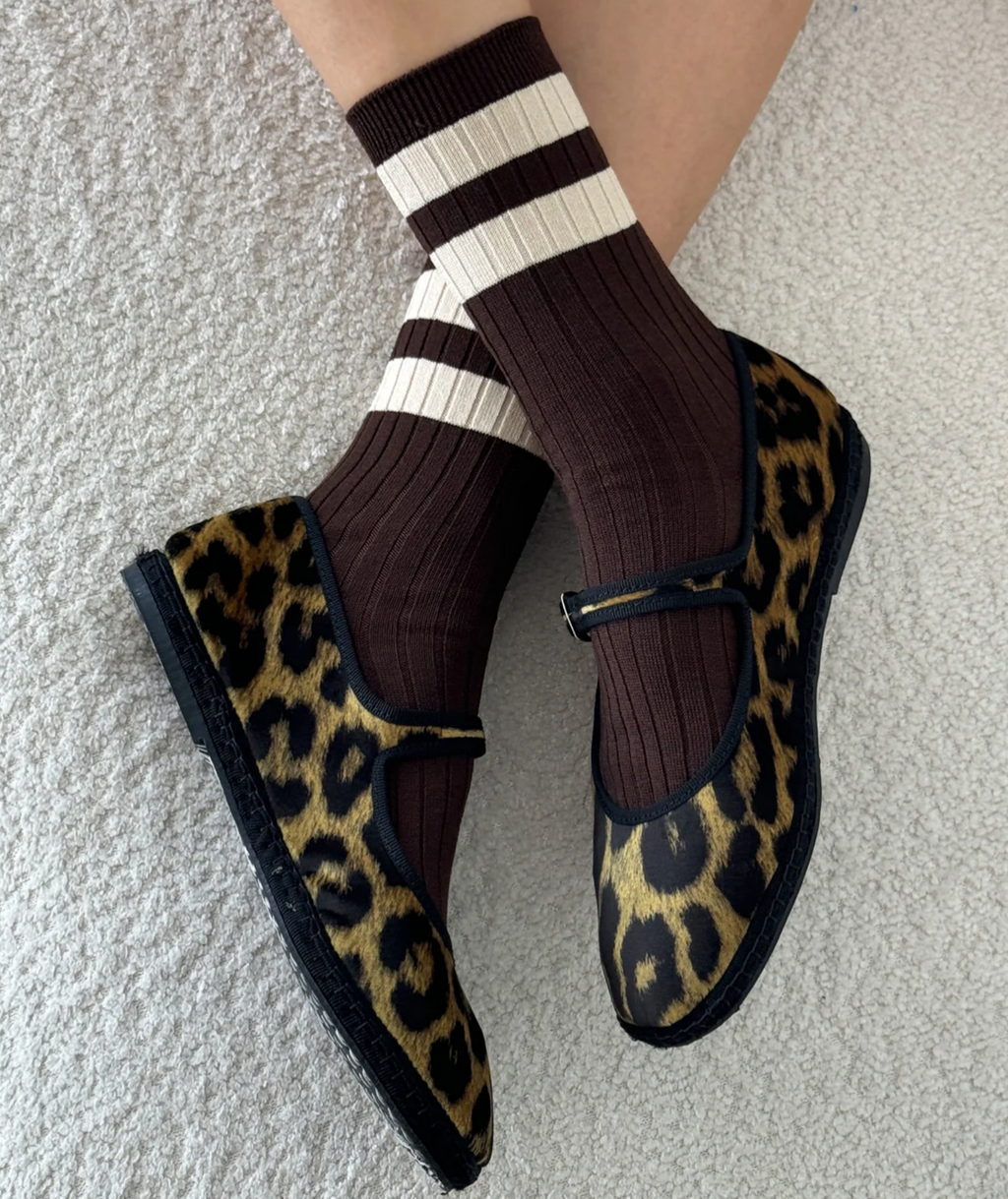 Her Socks Varsity Espresso