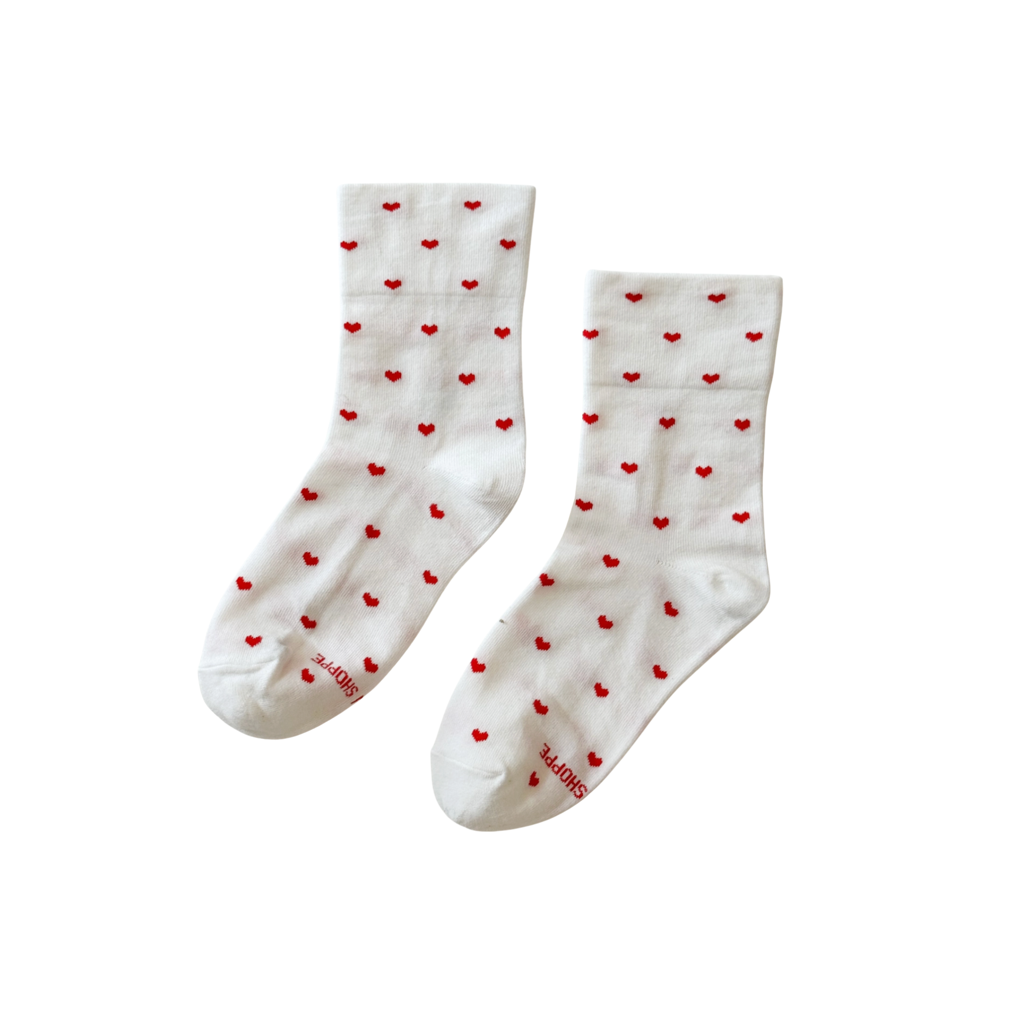 Sneaker Socks Heart White