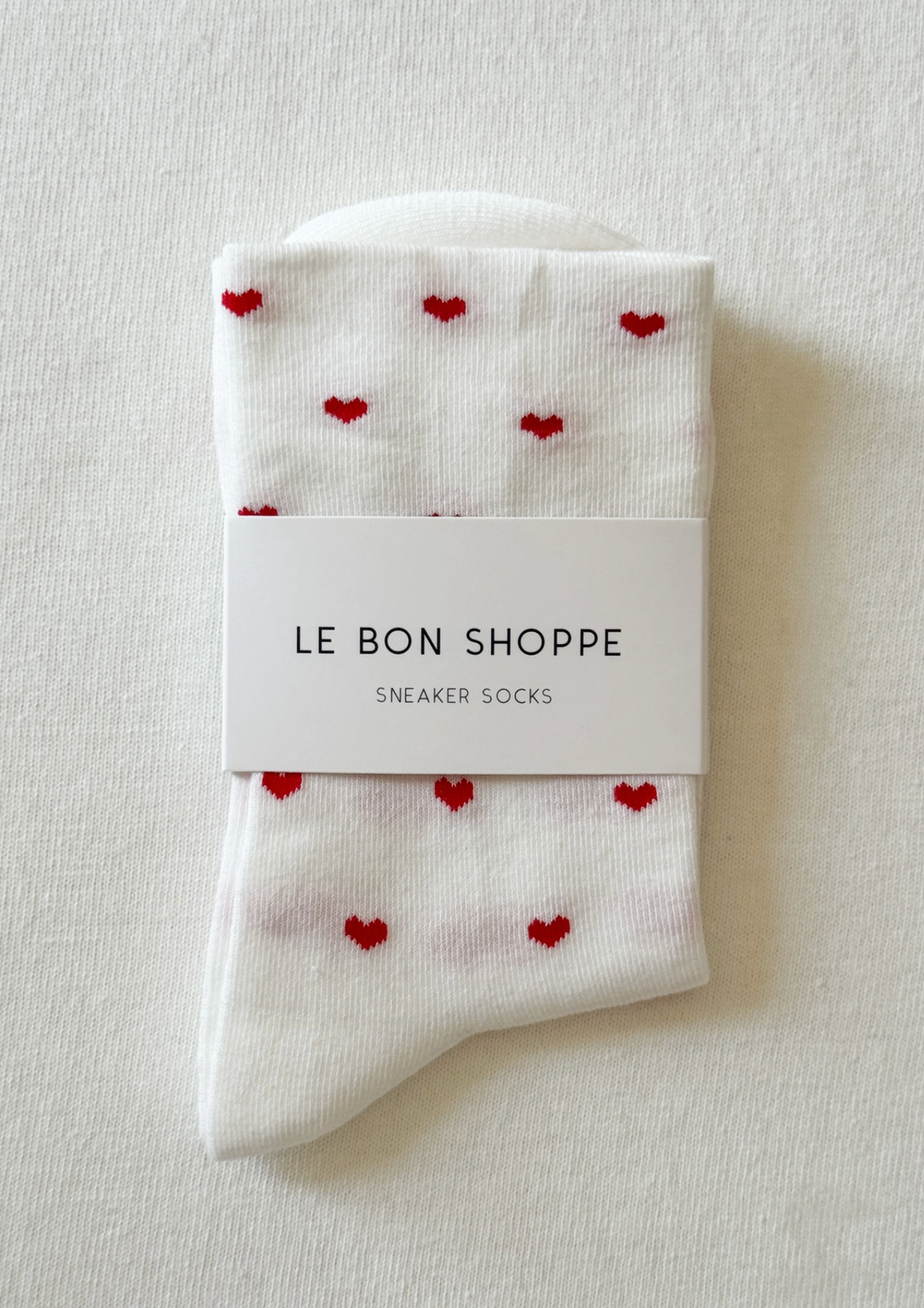 Sneaker Socks Heart White