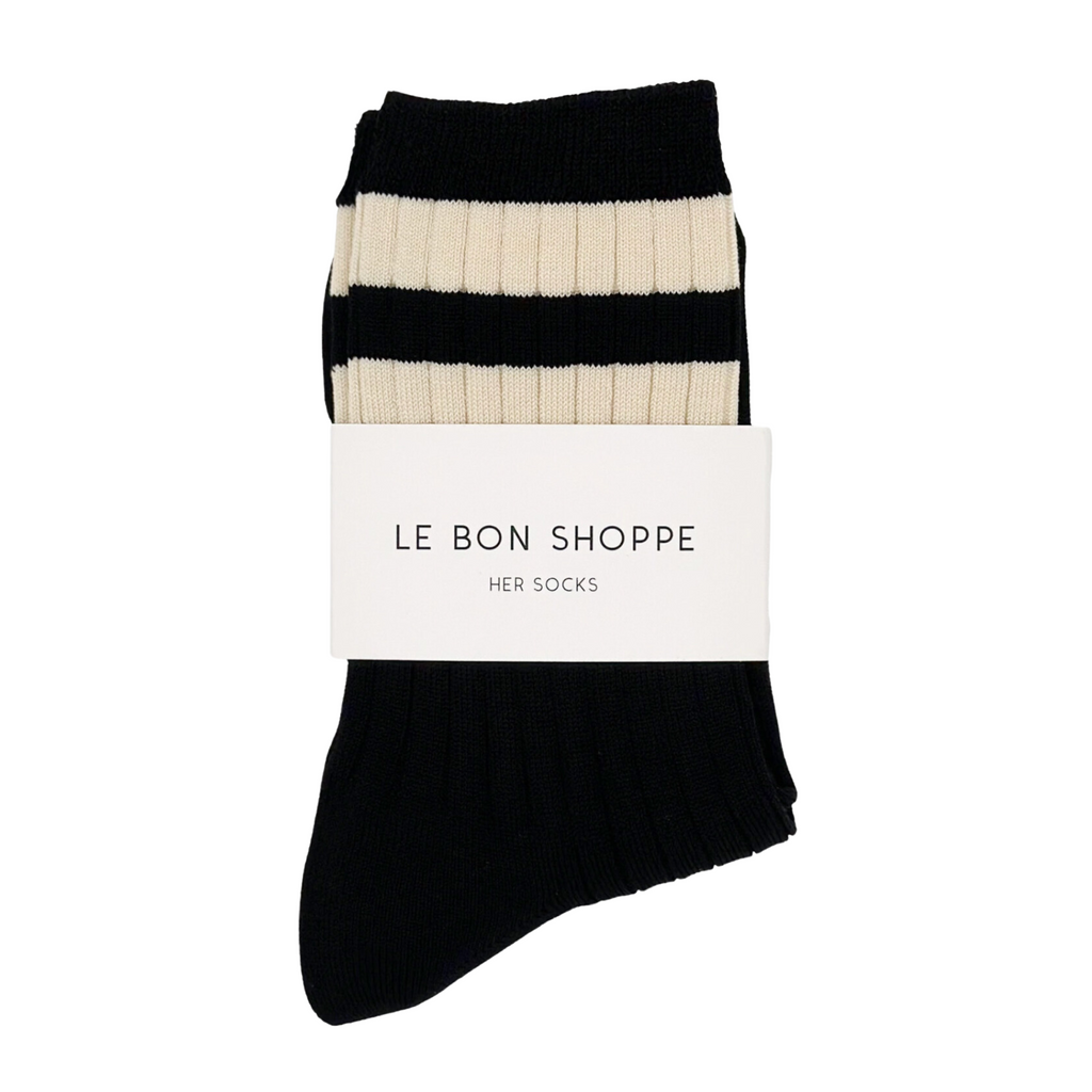 Her Socks Varsity Black
