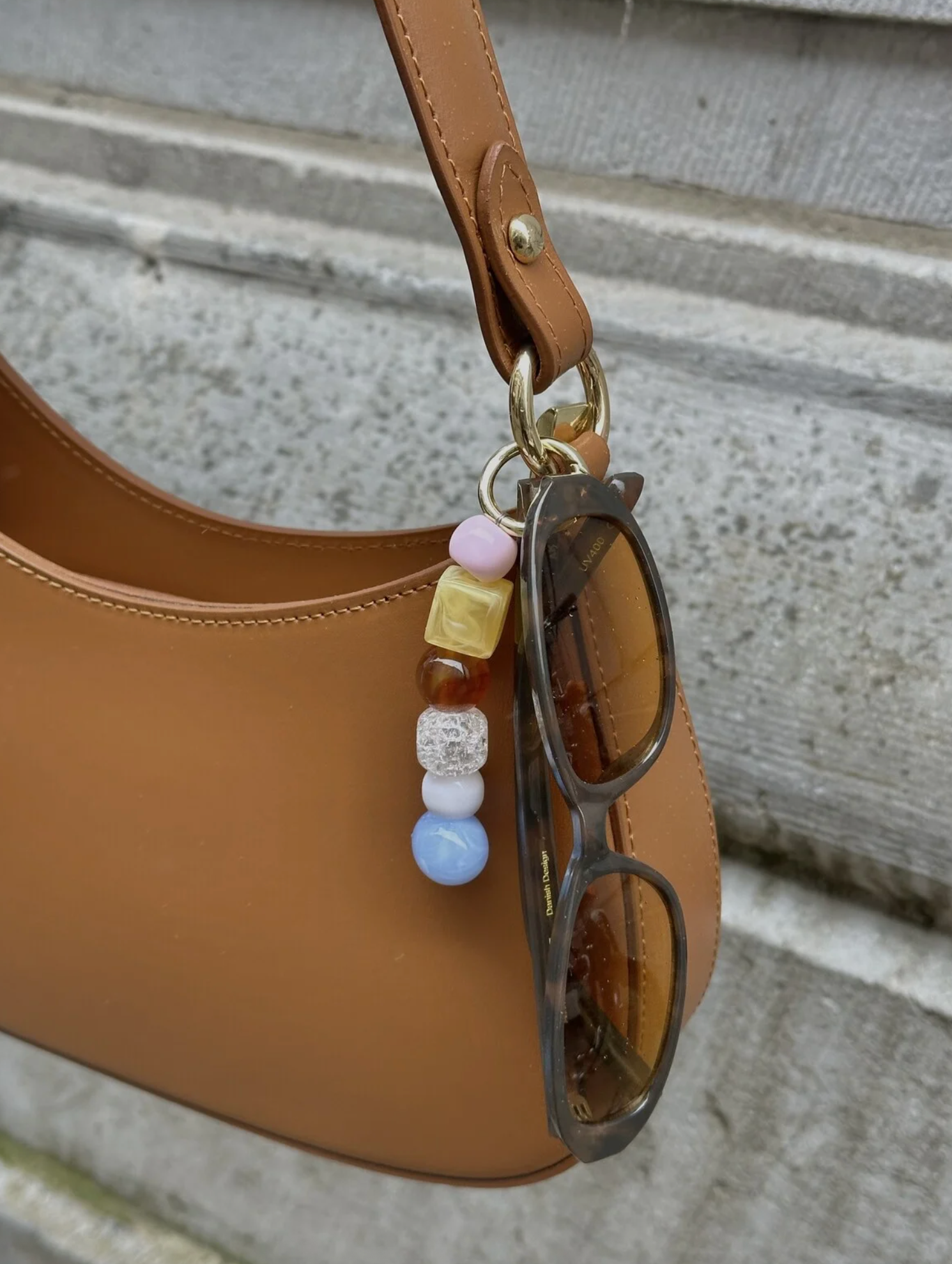 Bag Charm Pastel Stenen