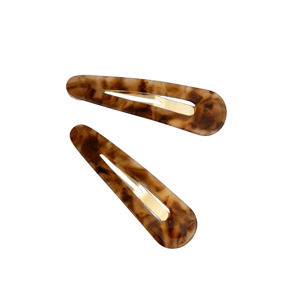 Hair Clip Set Burl Wood
