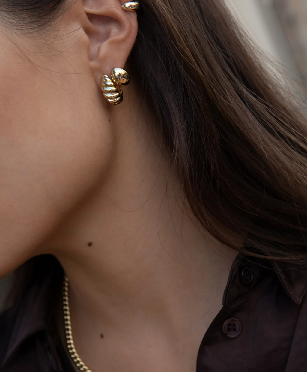 Jazz Croissant Earring